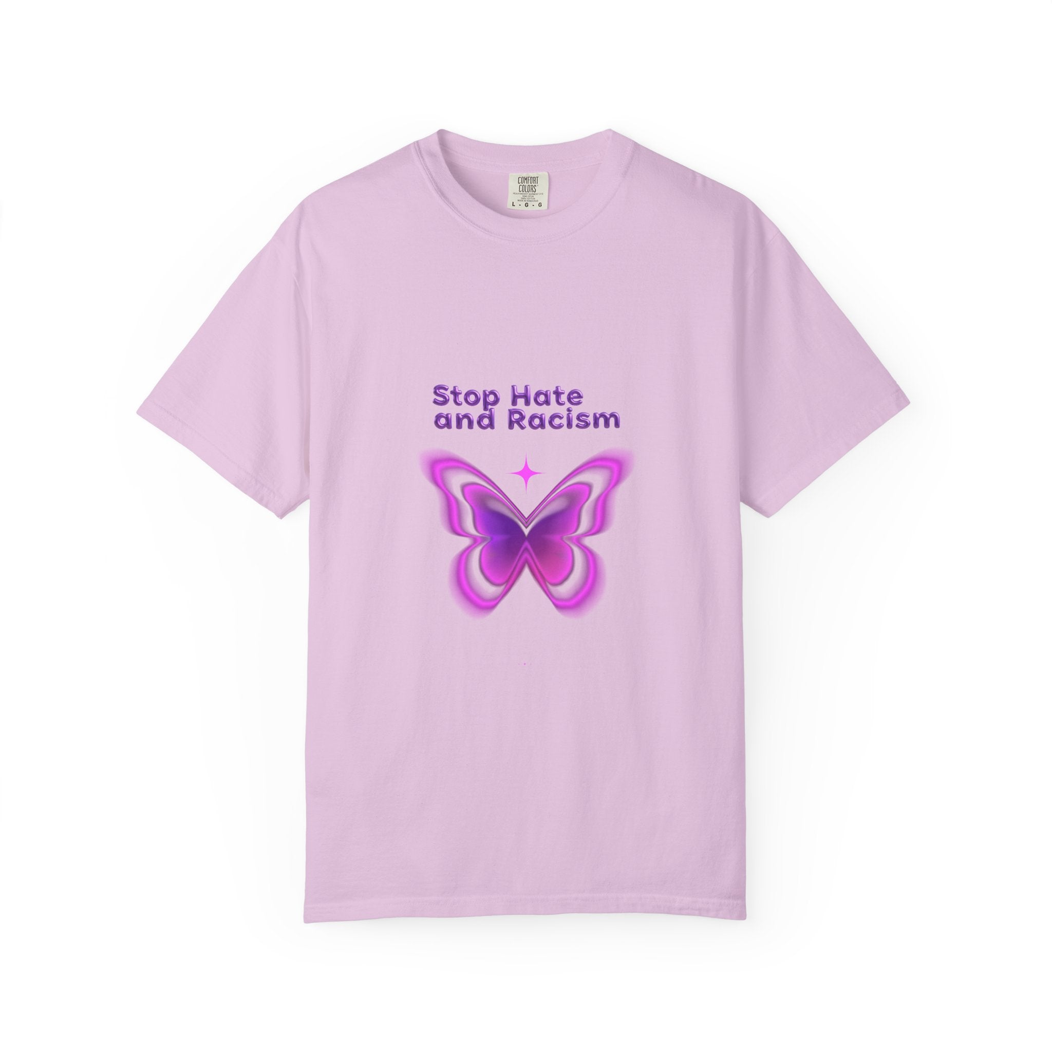 Stop Hate and Racism Butterfly T-Shirt