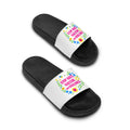 Slide Sandals — "Stop Hate, Racism, and Violence" Floral Anti-Racism Pool Slides