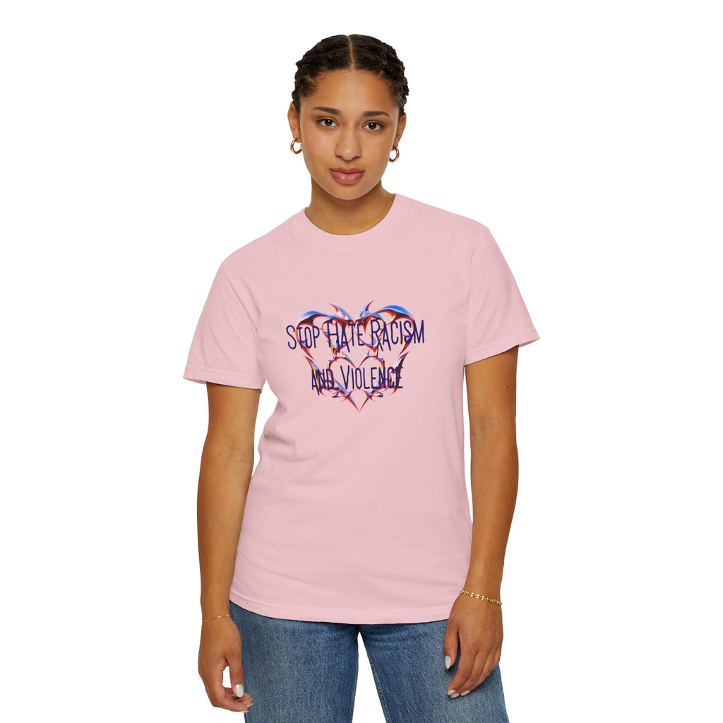 Stop the Racism and Violence Heart T-Shirt