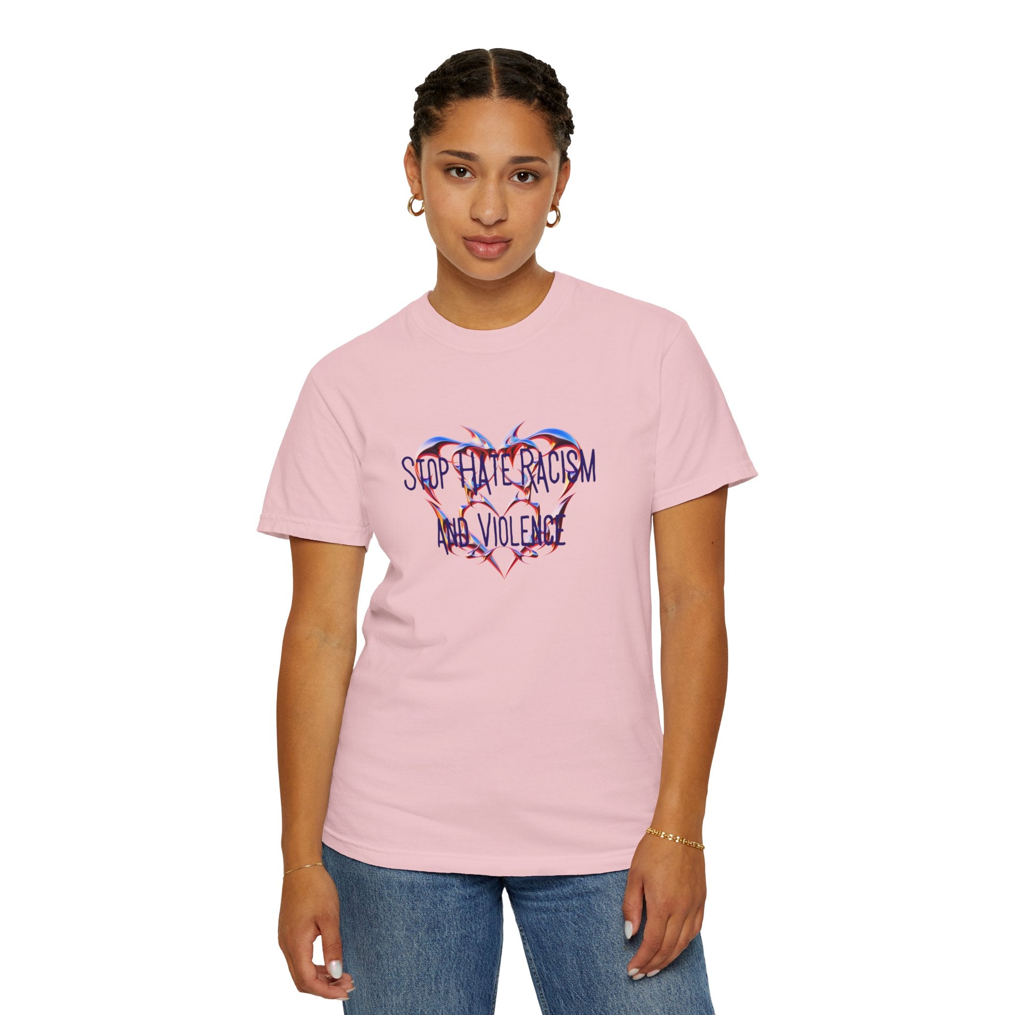 Stop the Racism and Violence Heart T-Shirt