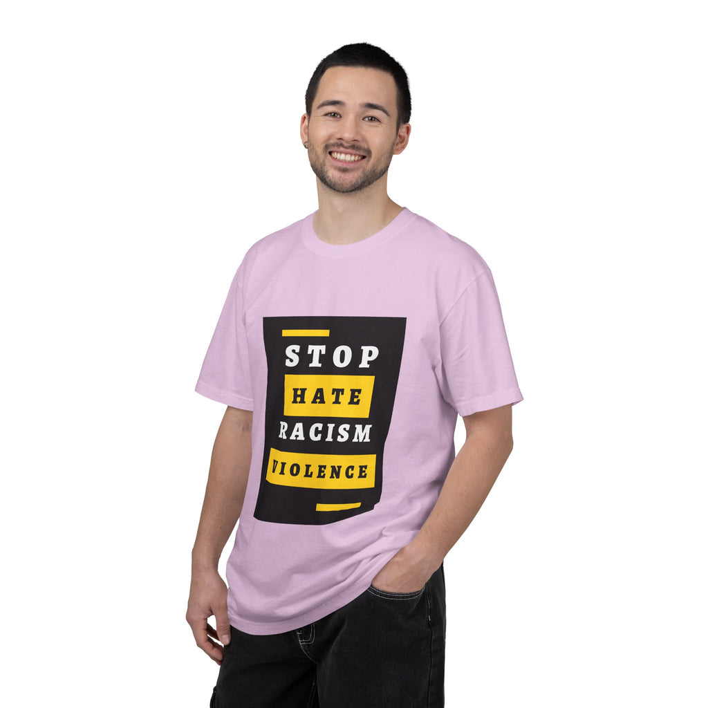 Stop Hate Racism Violence T-Shirt — Anti-Racism Message Tee
