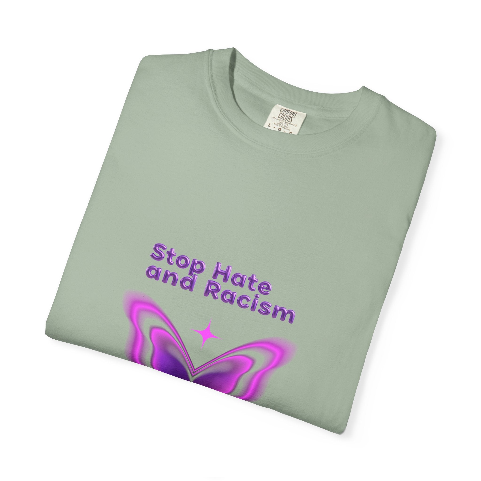 Stop Hate and Racism Butterfly T-Shirt