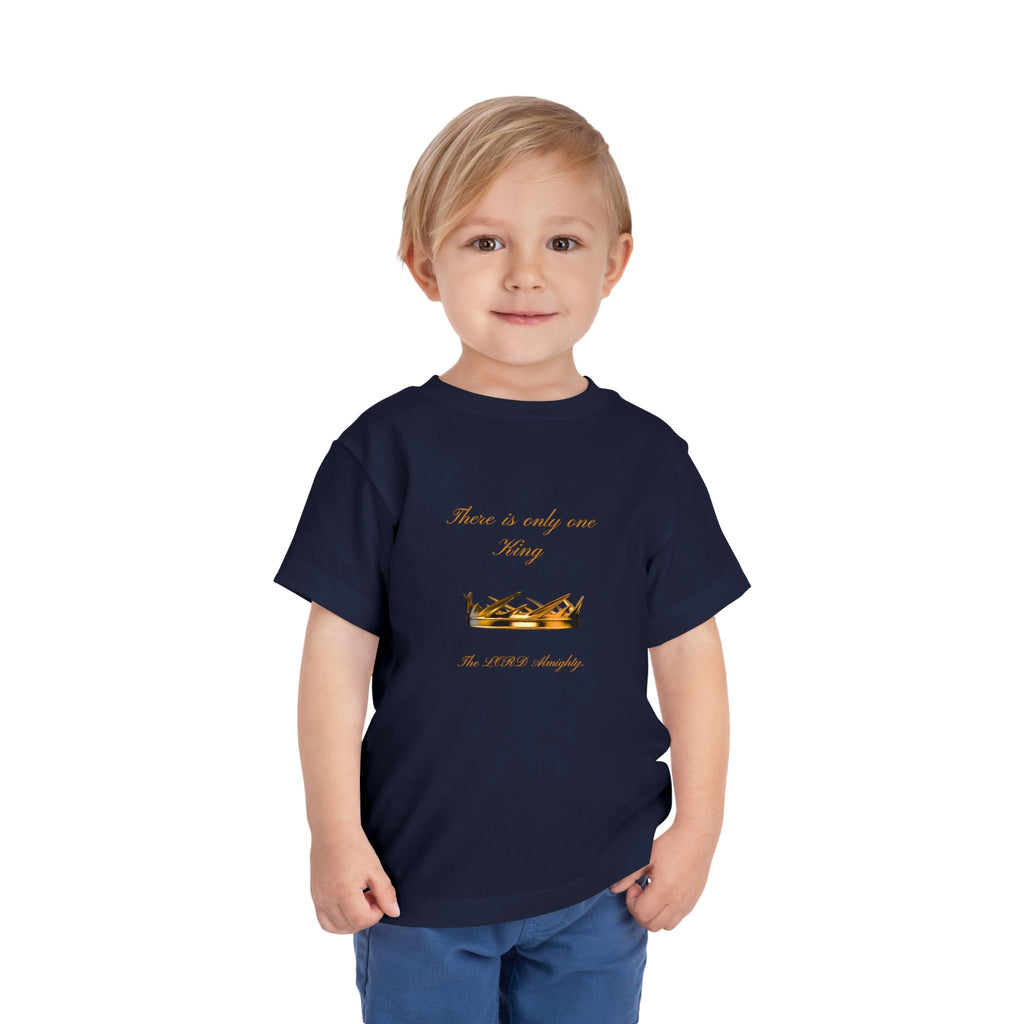 Toddler Tee - 'There is only one King' Crown Christian Baby Shirt