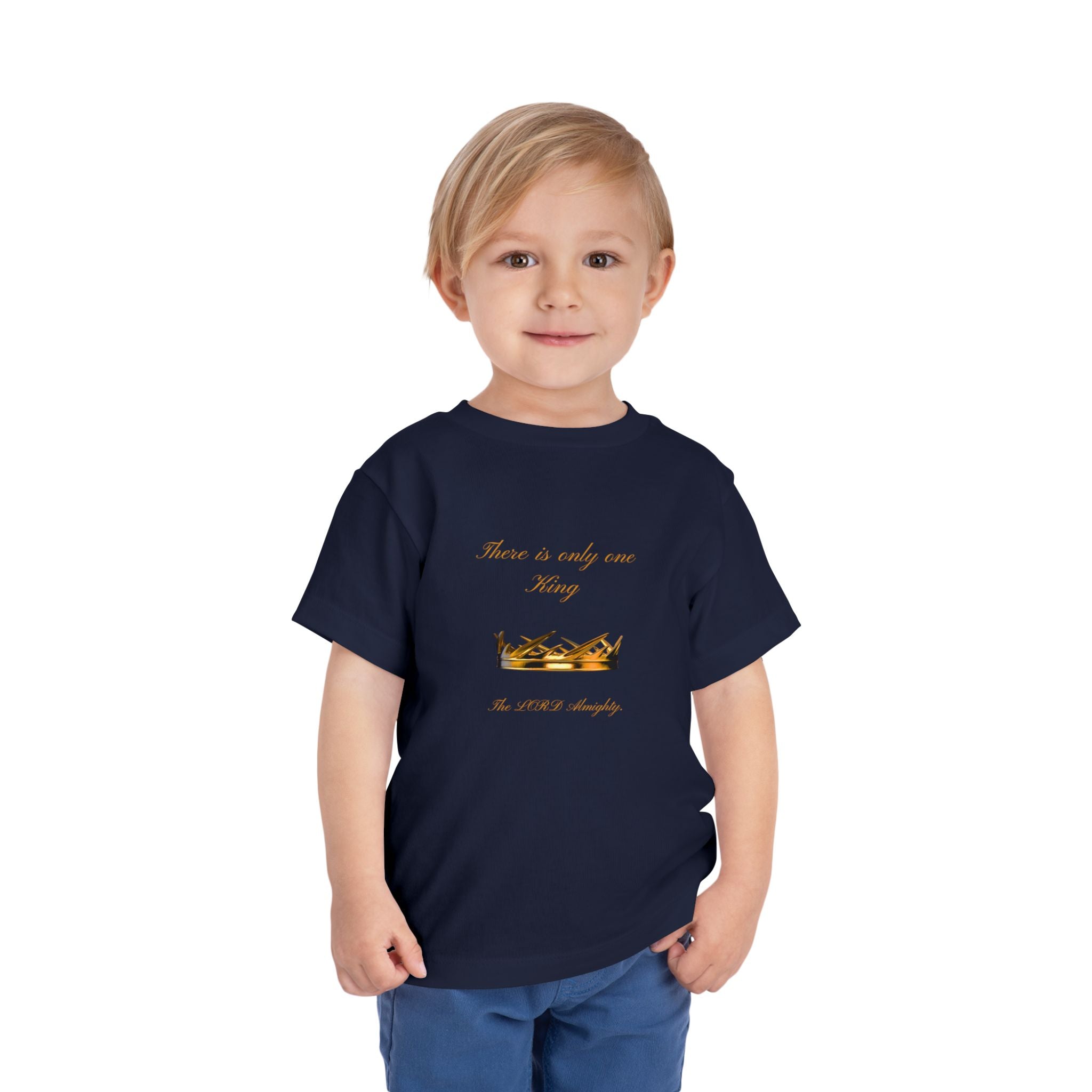 Toddler Tee - 'There is only one King' Crown Christian Baby Shirt