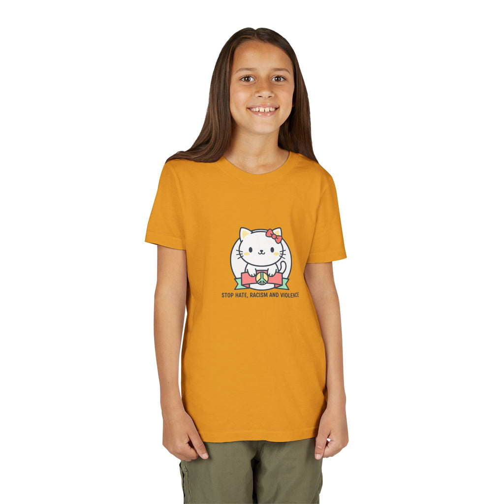 Youth Tee — HELLO KITTY STOP HATE RACISM VIOLENCE