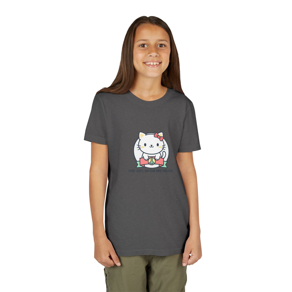Youth Tee — HELLO KITTY STOP HATE RACISM VIOLENCE