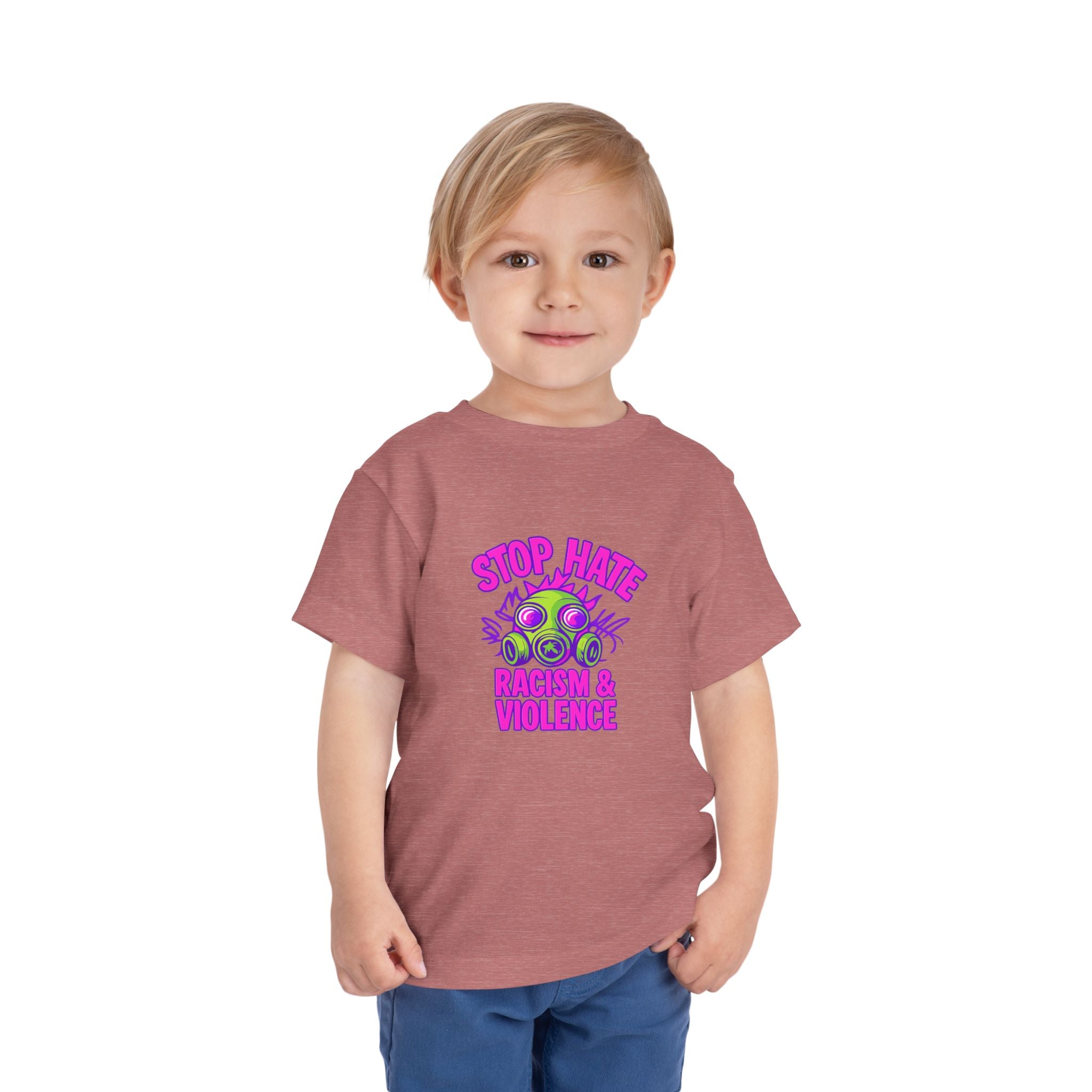Stop Hate Toddler Tee – "Stop Hate Racism & Violence" Graphic