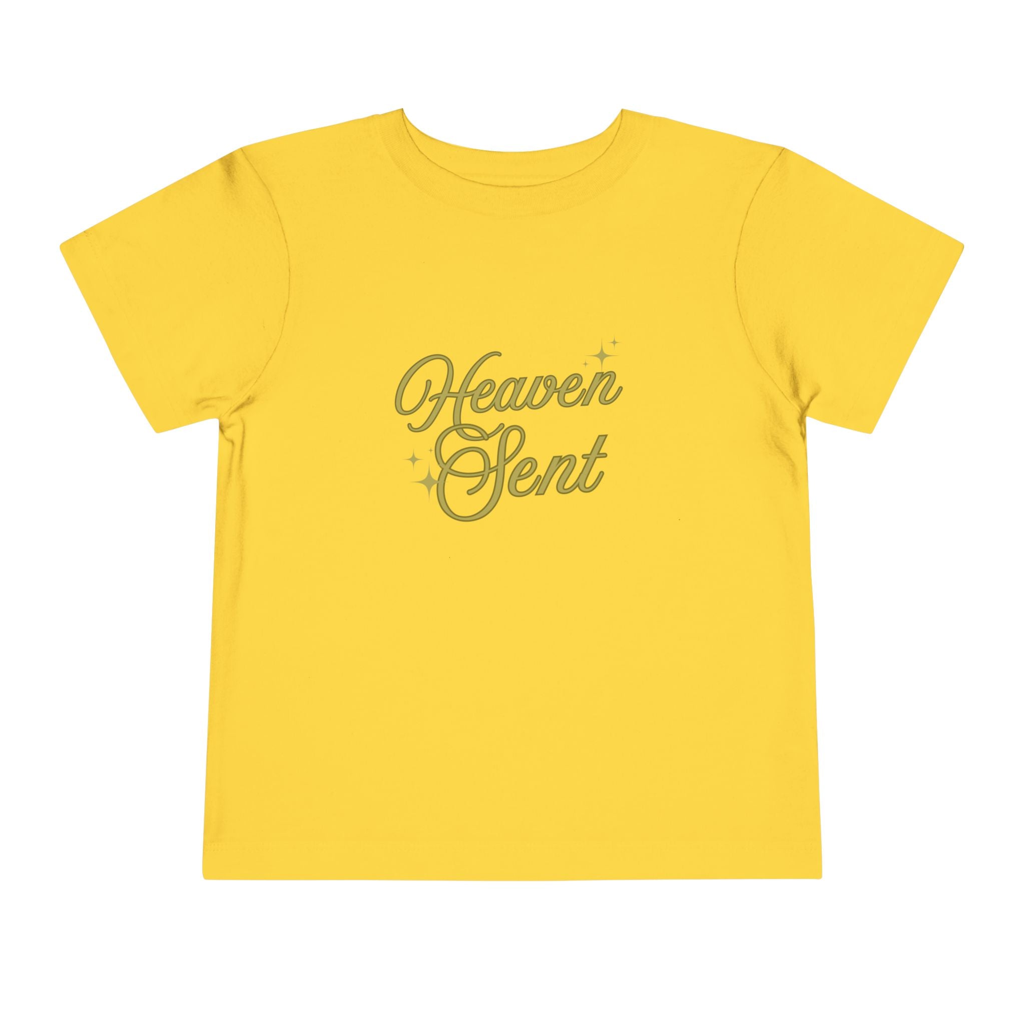 Heaven Sent Toddler Tee — Gold Script Baby Shirt