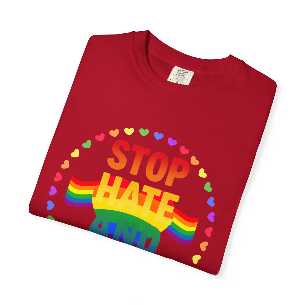Stop Hate and Racism Rainbow T-Shirt