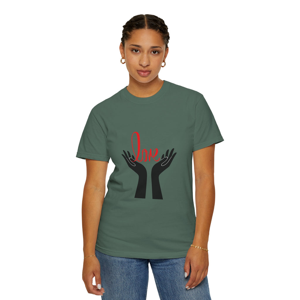 Love Hands T-Shirt — Minimalist Heart Hands Graphic Tee