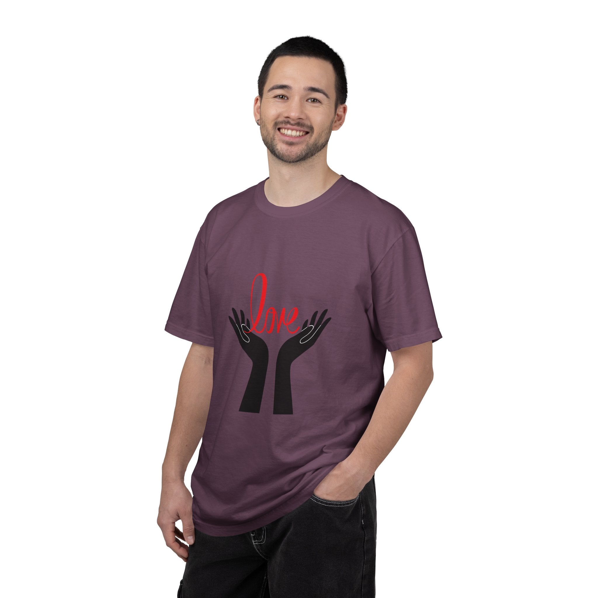 Love Hands T-Shirt — Minimalist Heart Hands Graphic Tee