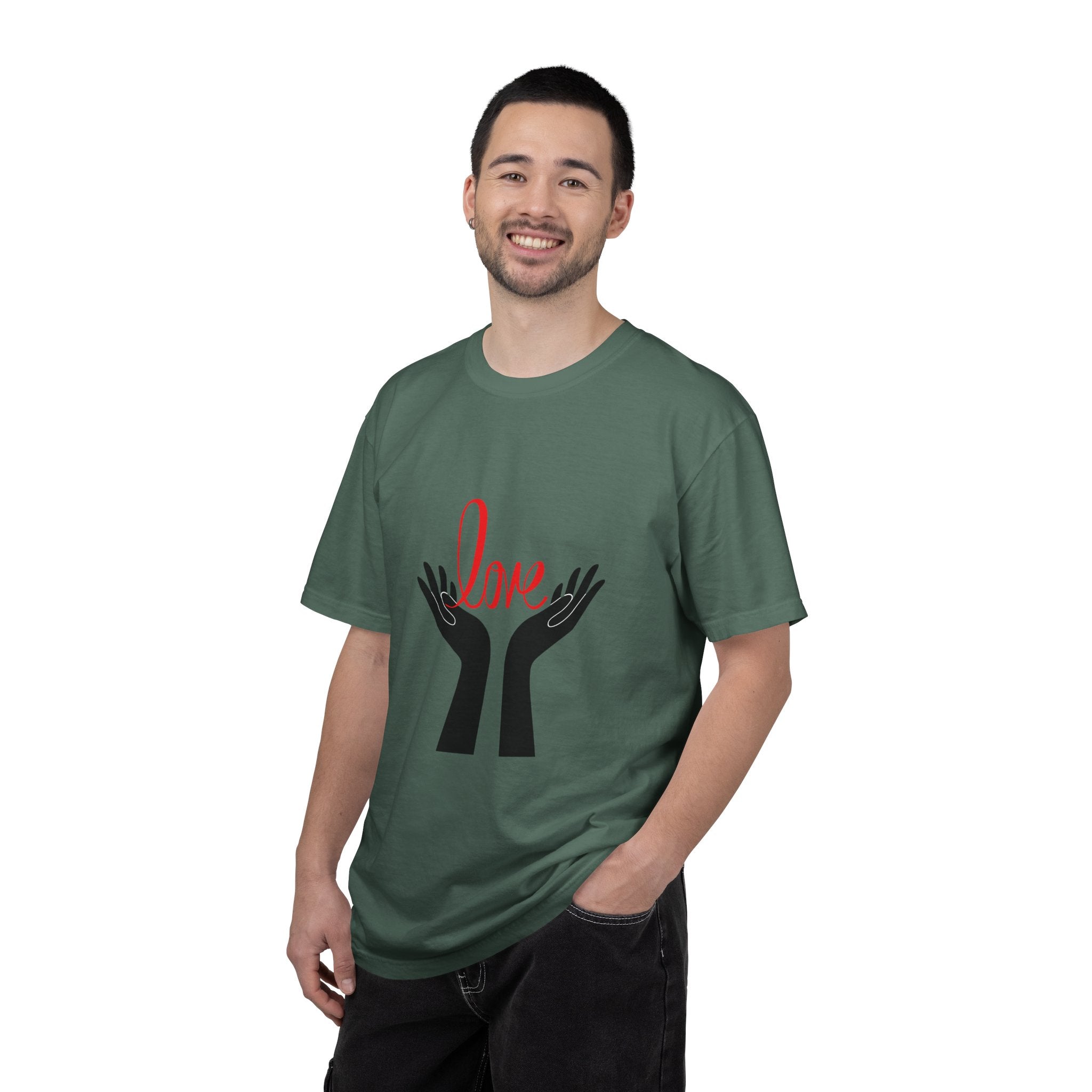 Love Hands T-Shirt — Minimalist Heart Hands Graphic Tee