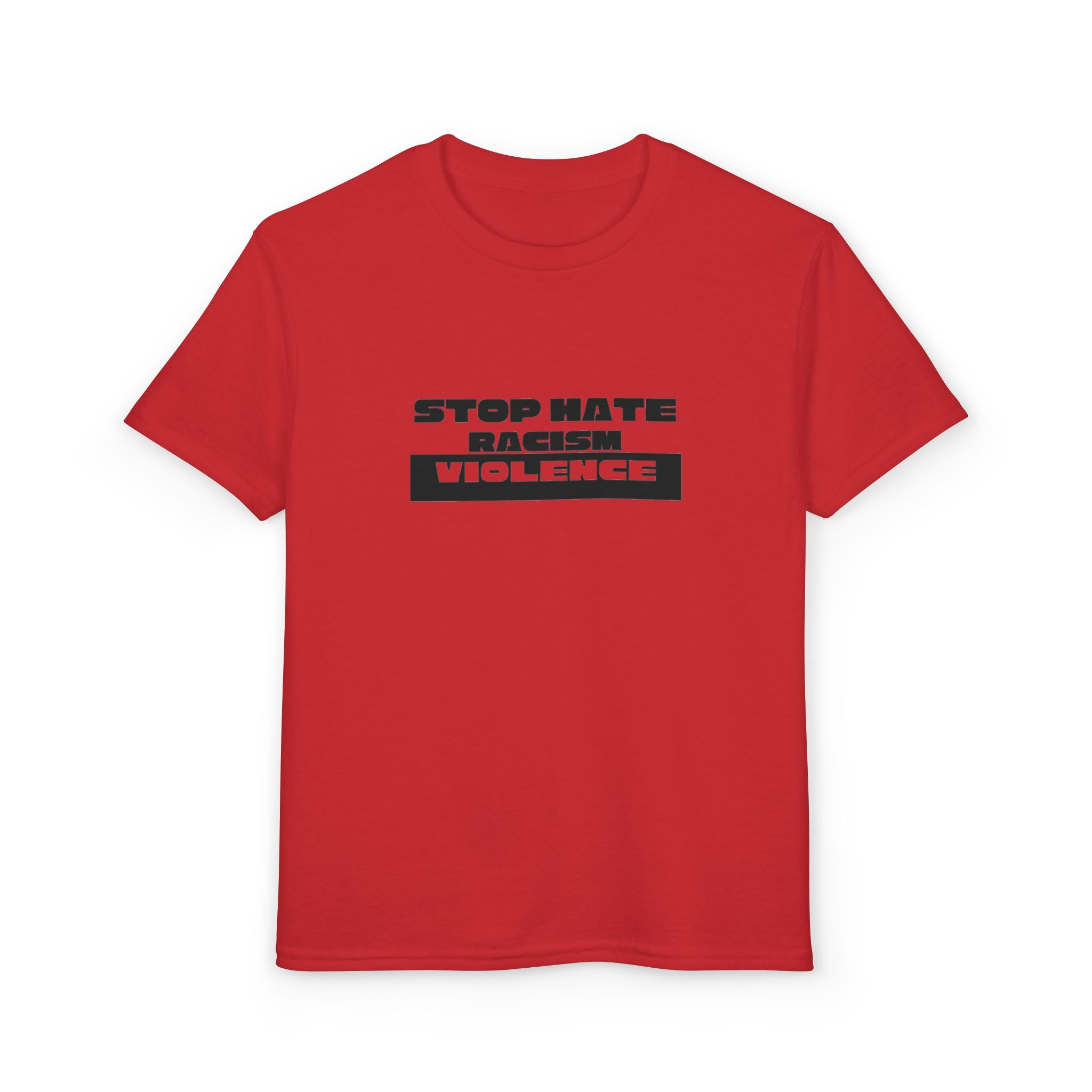 Youth T-Shirt — "Stop Hate, Stop Violence" Graphic Tee