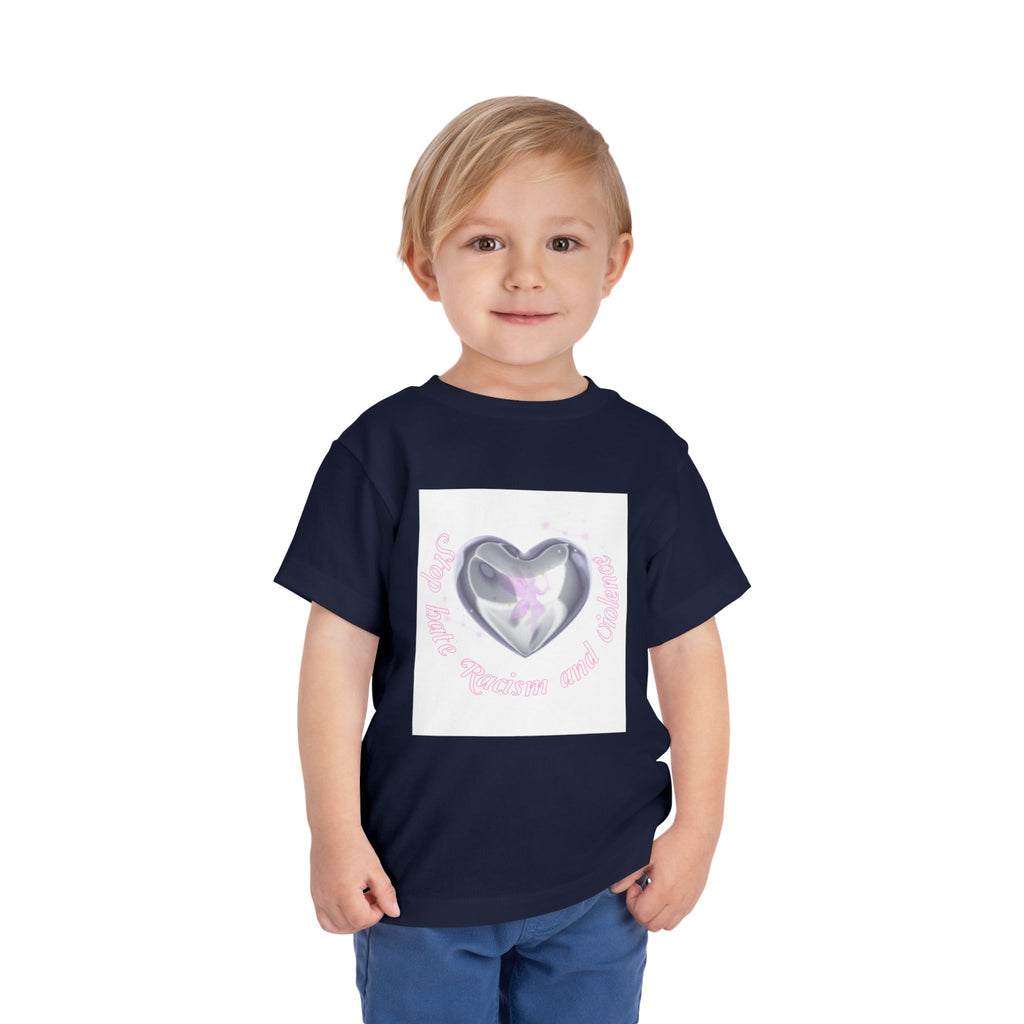 Toddler Tee — Cute Heart Unicorn "So Little, So Fierce and Magical"