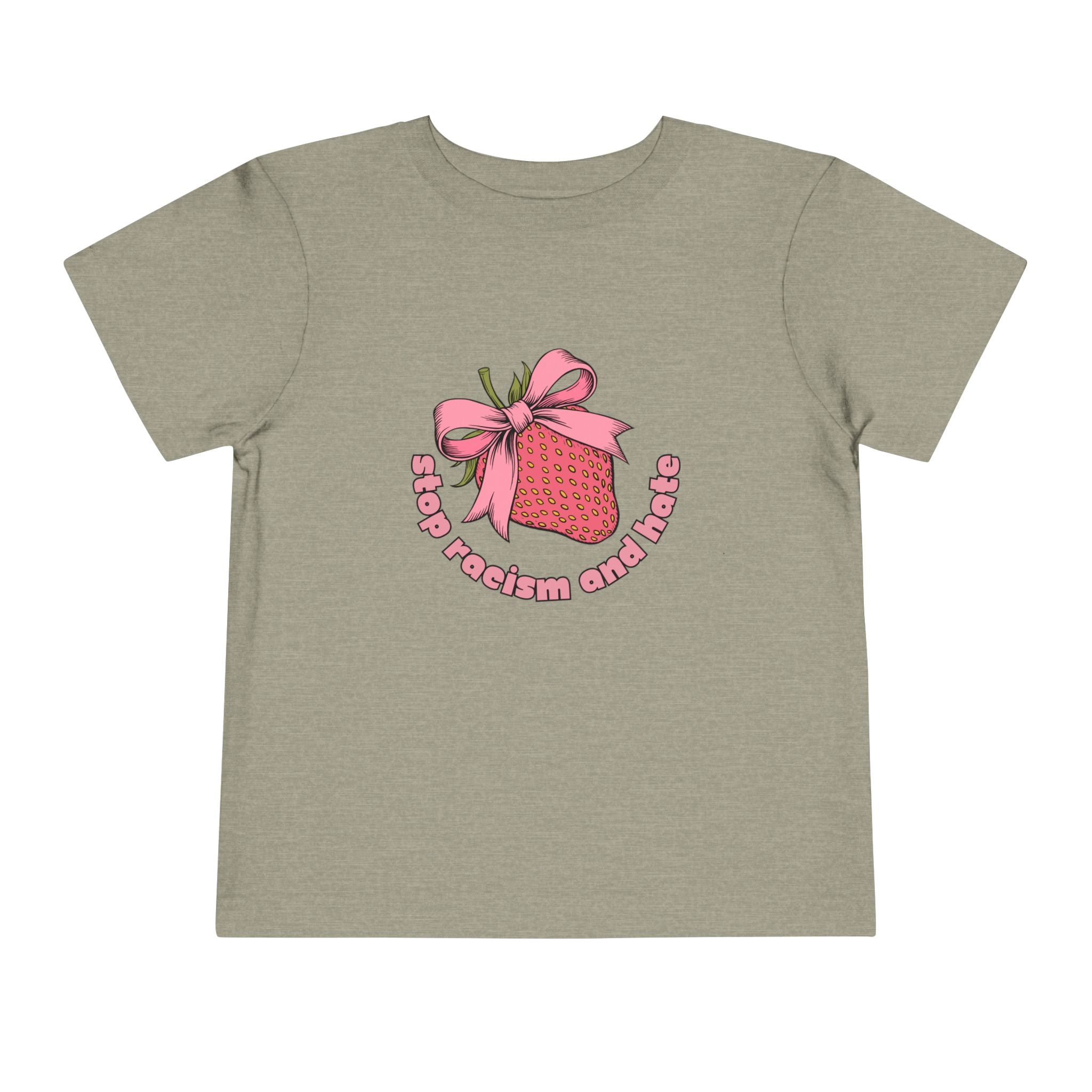 Toddler Tee — Pink Gift Strawberry Graphic "Stop Rockin and Rollin"