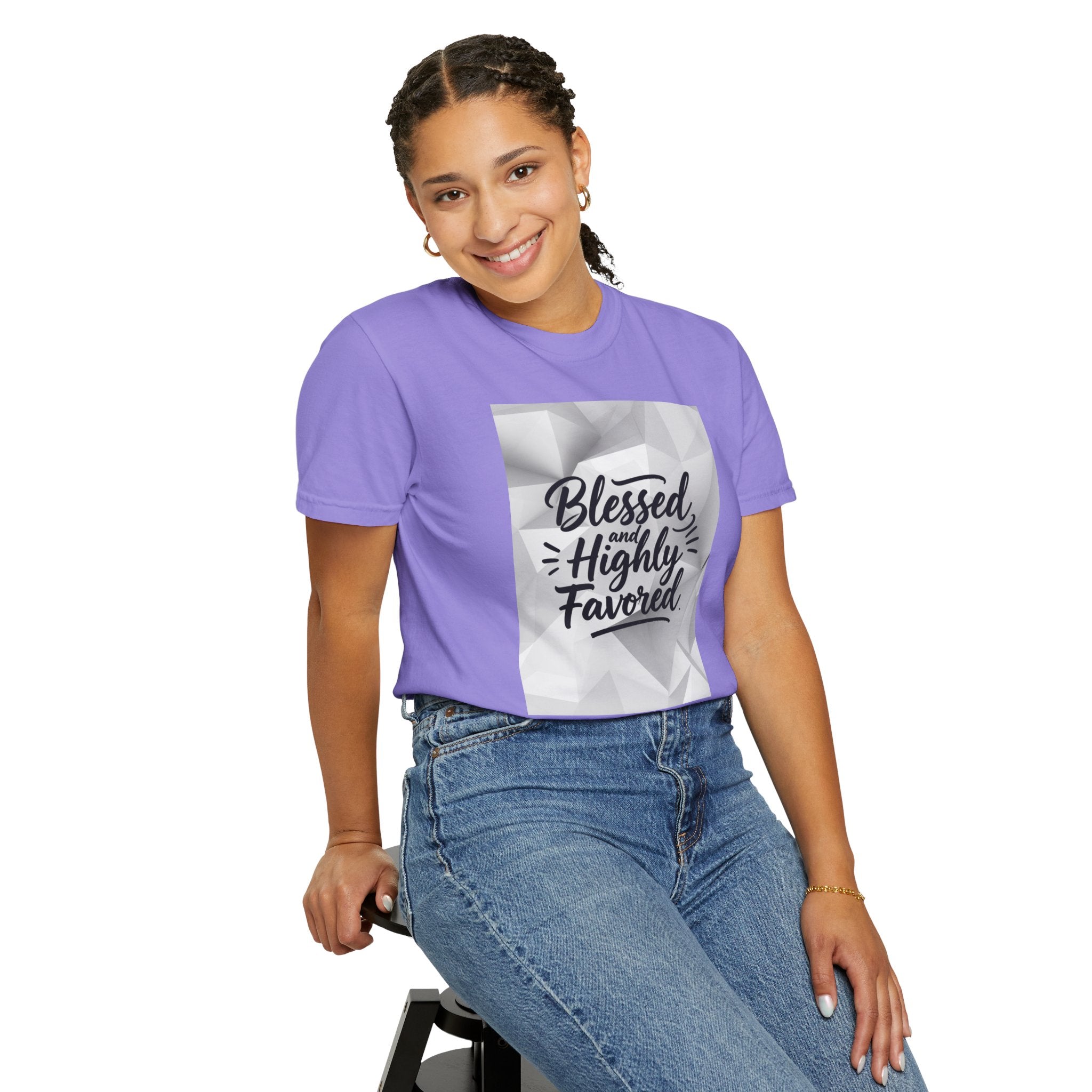 Blessed and Highly Favored T-Shirt — Faith Inspirational Graphic Tee
