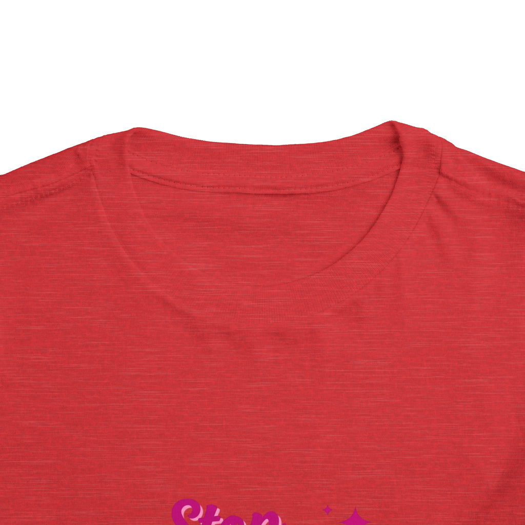 Toddler Tee "Stop Hate and Racism" — Pink Social Justice Kids Shirt