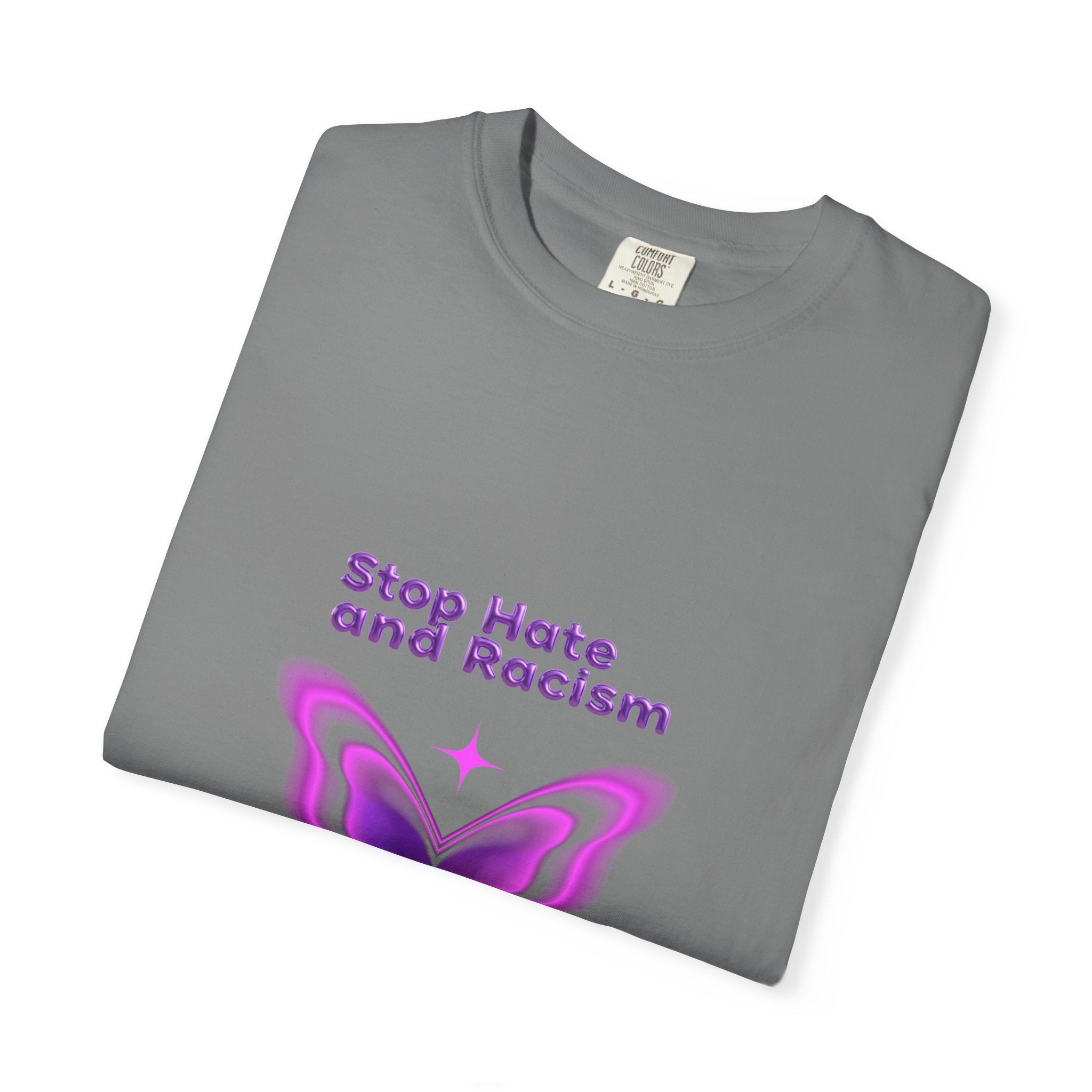 Stop Hate and Racism Butterfly T-Shirt