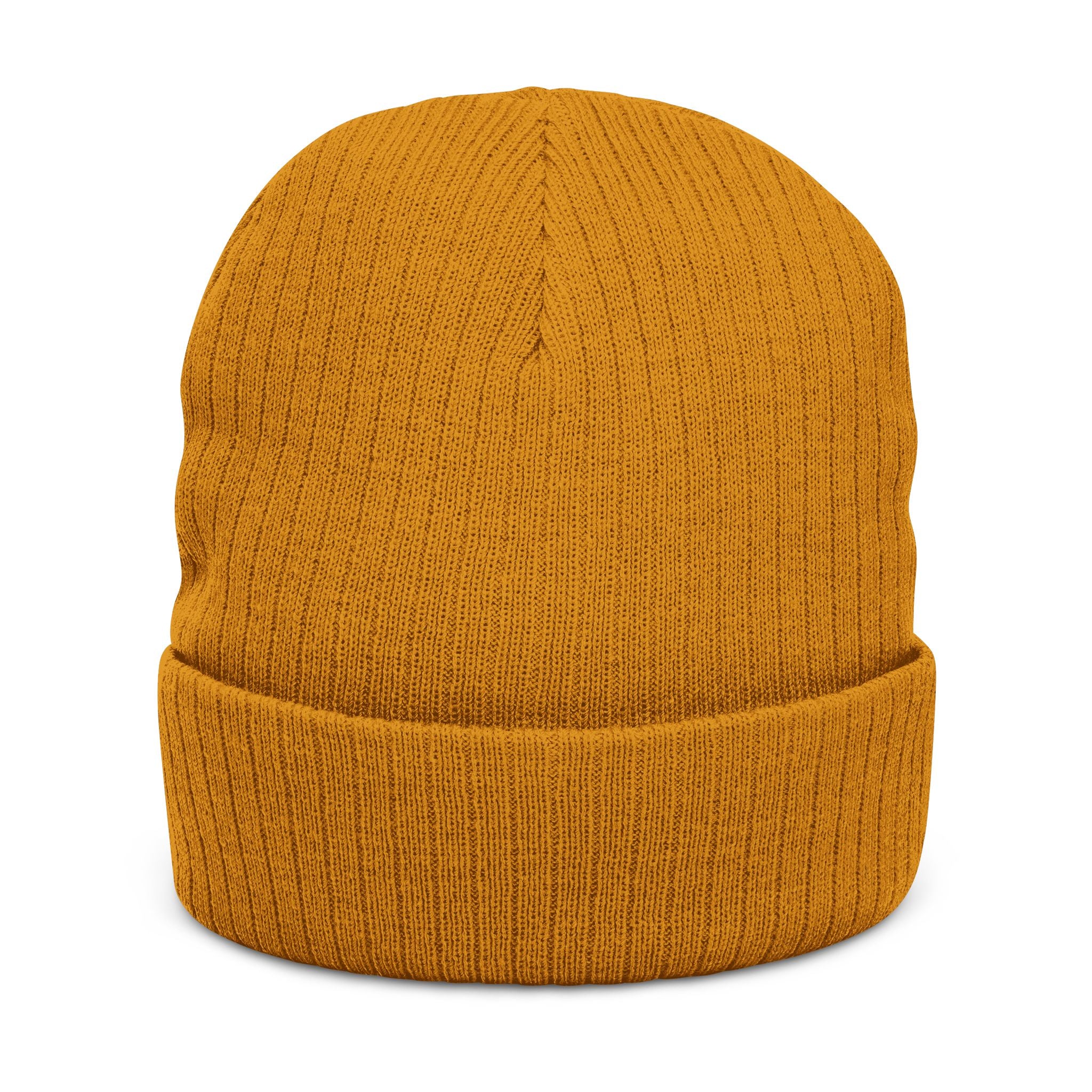 Embroidered "POWR JESUS" Ribbed Beanie — Cozy Christian Knit Hat
