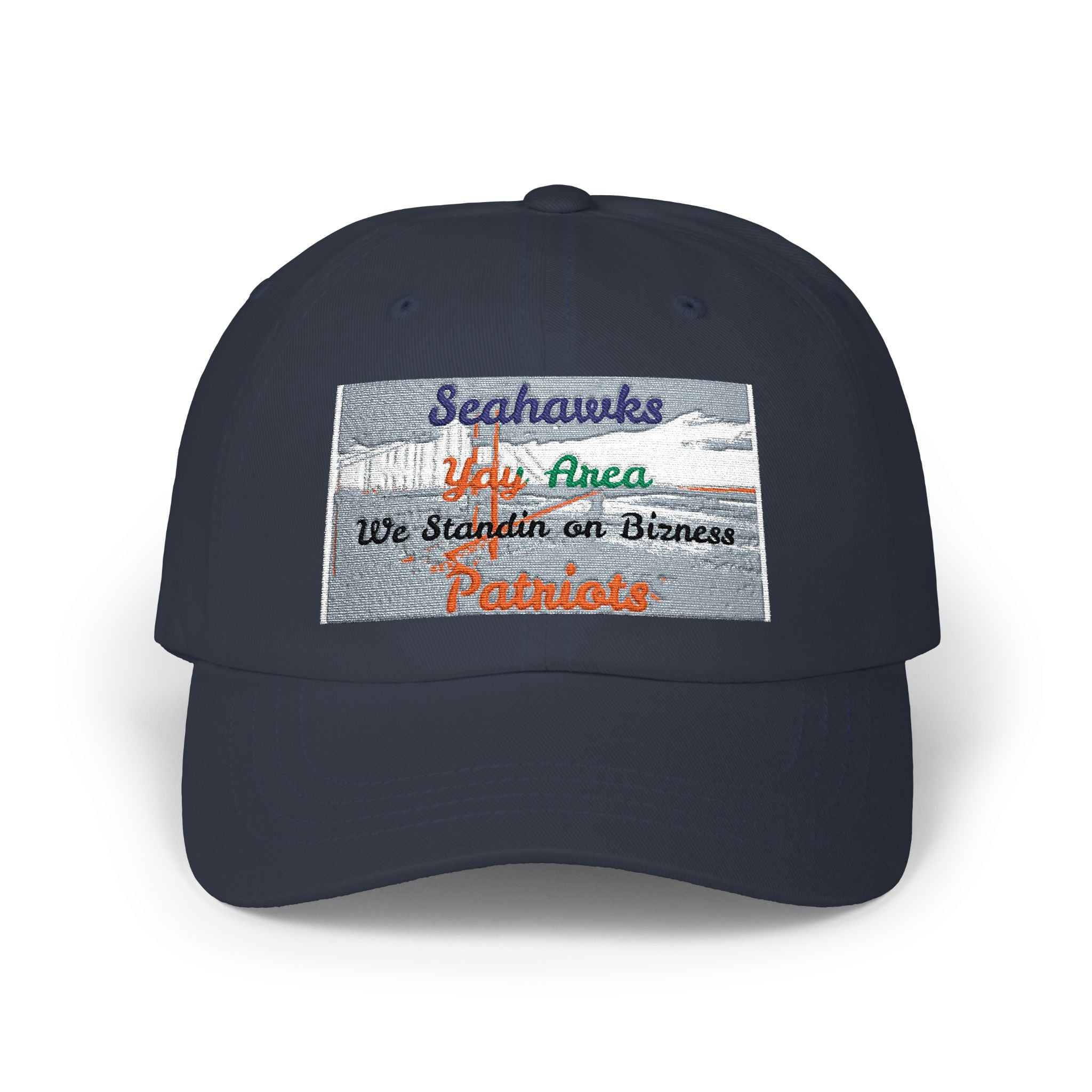 SuperBowl Cap — Embroidered ‘Seahawks 4th Area We Stand on O’Brien’s Patriots’ Patch