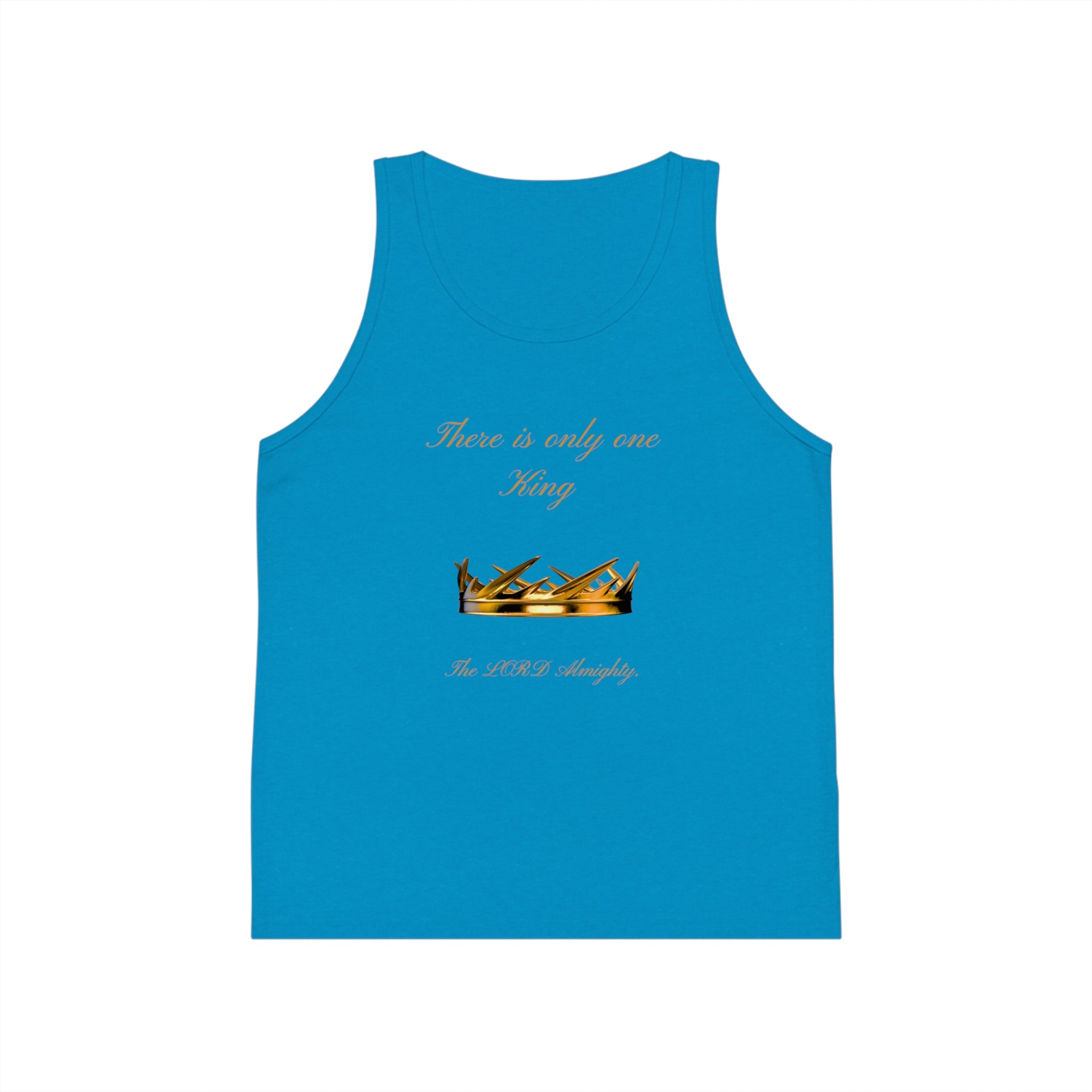 Kids Tank Top — "There is only one King" Crown Graphic