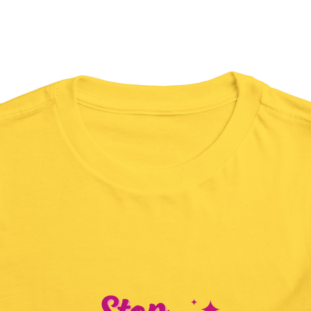 Toddler Tee "Stop Hate and Racism" — Pink Social Justice Kids Shirt