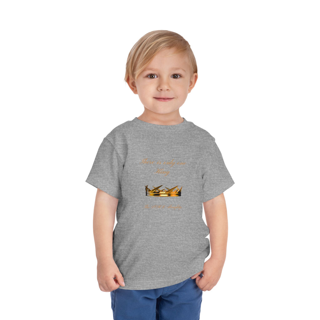 Toddler Tee - 'There is only one King' Crown Christian Baby Shirt