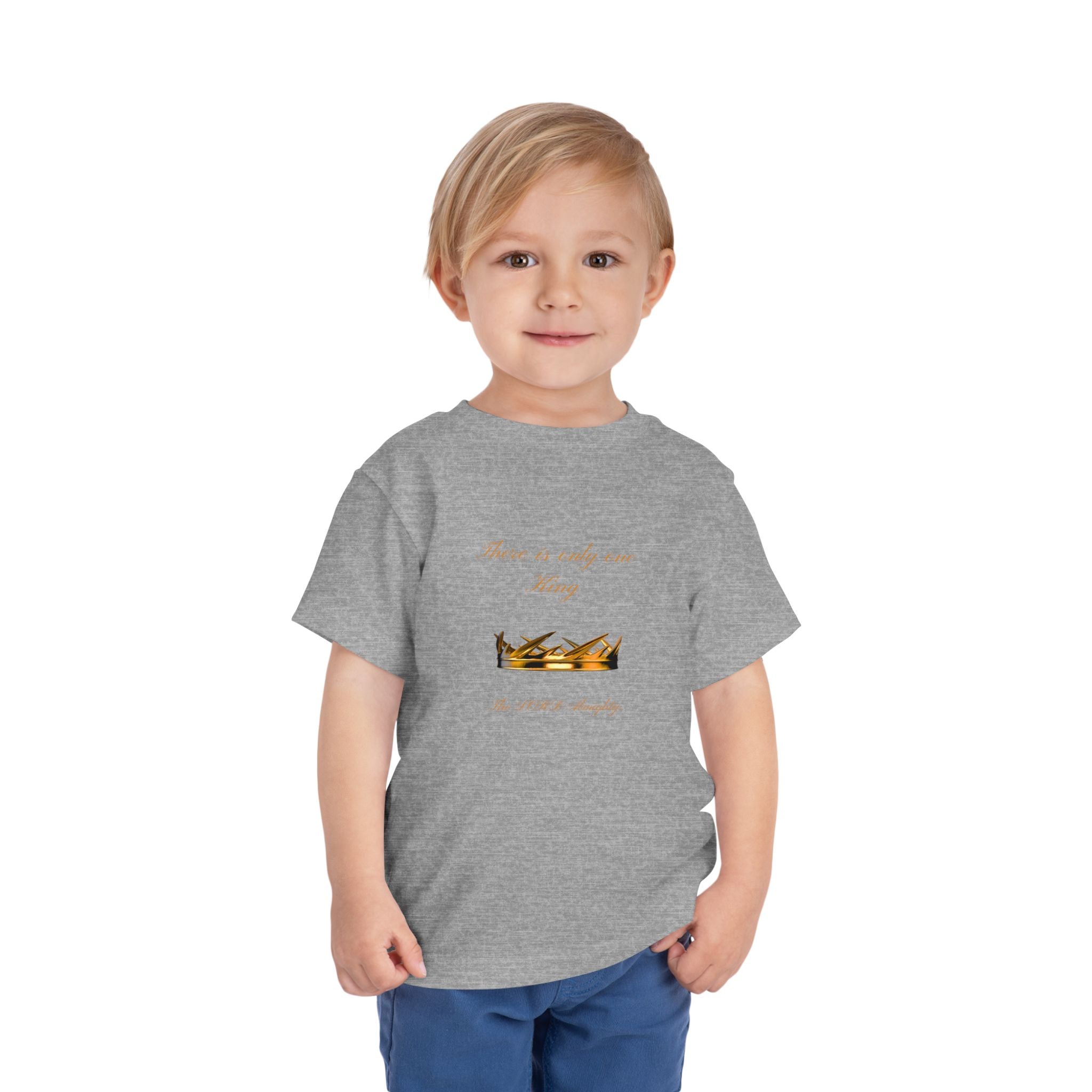Toddler Tee - 'There is only one King' Crown Christian Baby Shirt