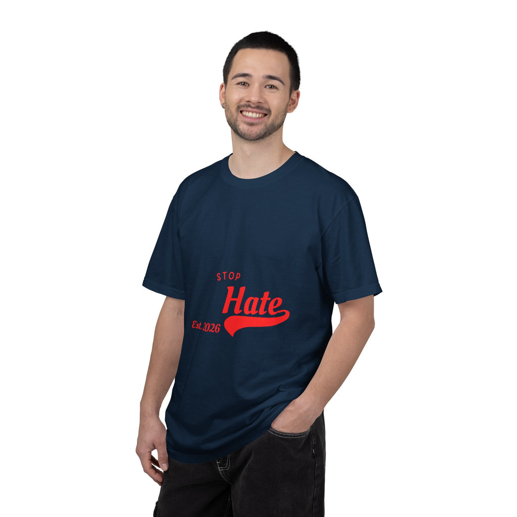 Stop Hate T-Shirt — Retro Script 'Est. 2026' Anti-Hate Graphic Tee