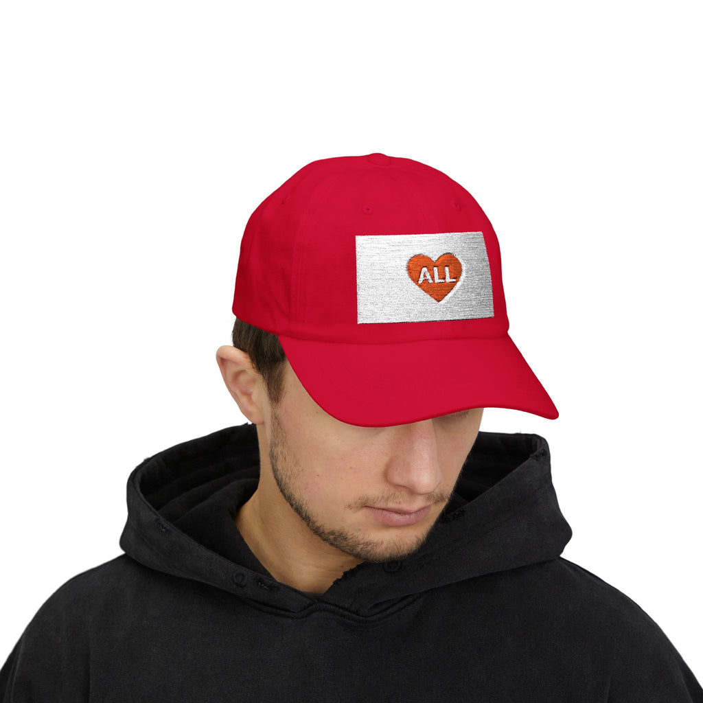 Dad Cap — Red Heart "ALL" Embroidered Baseball Hat