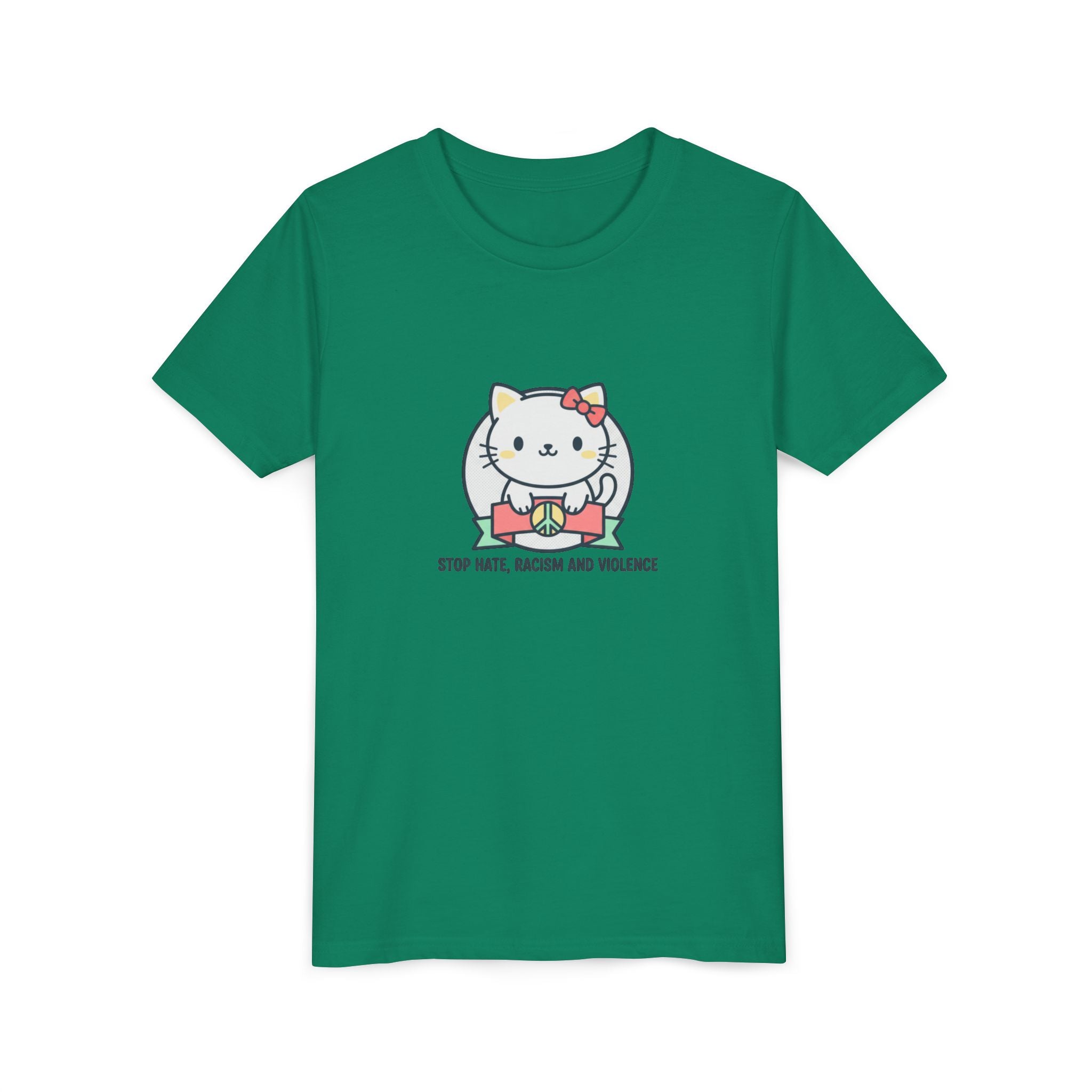 Youth Tee — HELLO KITTY STOP HATE RACISM VIOLENCE