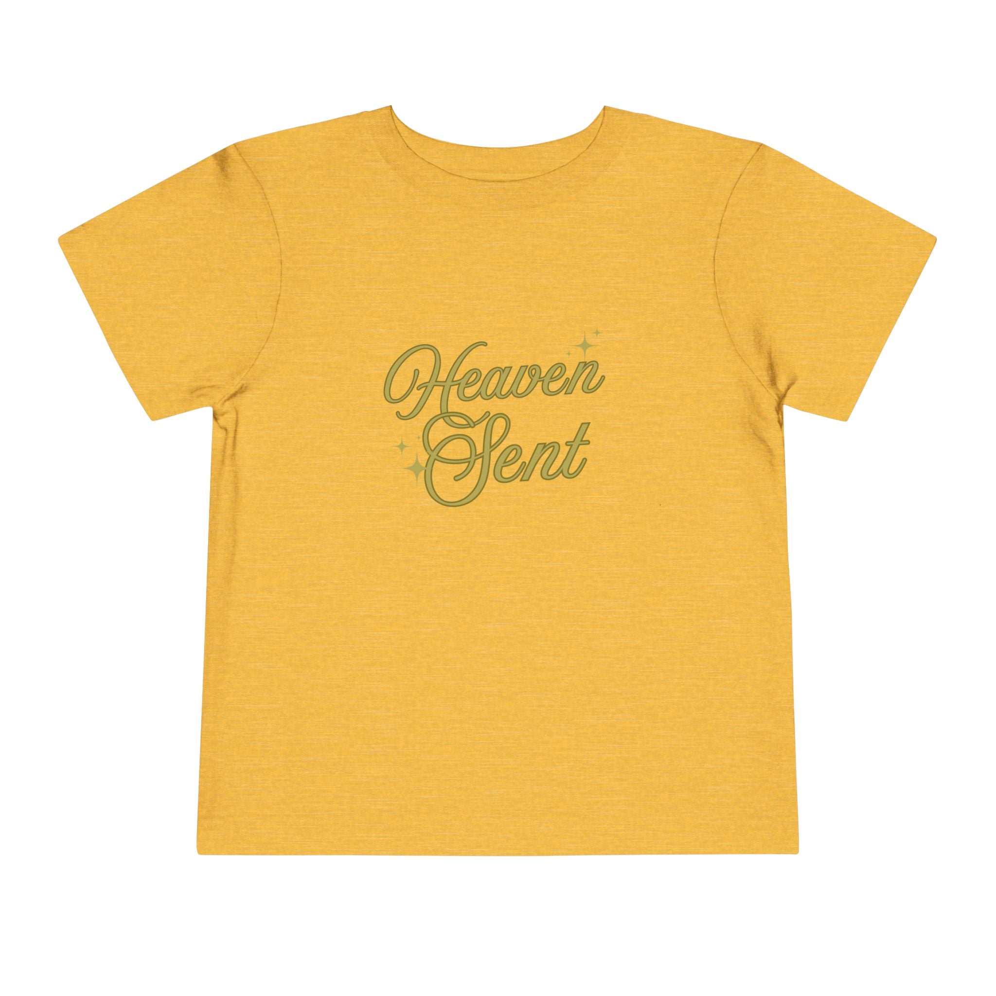 Heaven Sent Toddler Tee — Gold Script Baby Shirt