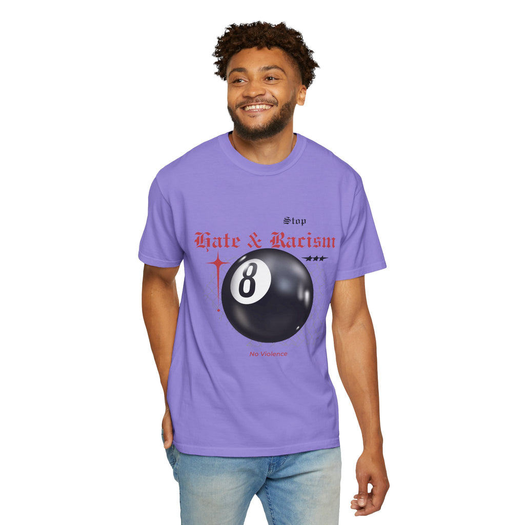 Anti-Racism 8-Ball T-Shirt — Stop Hate & Racism Graphic Tee