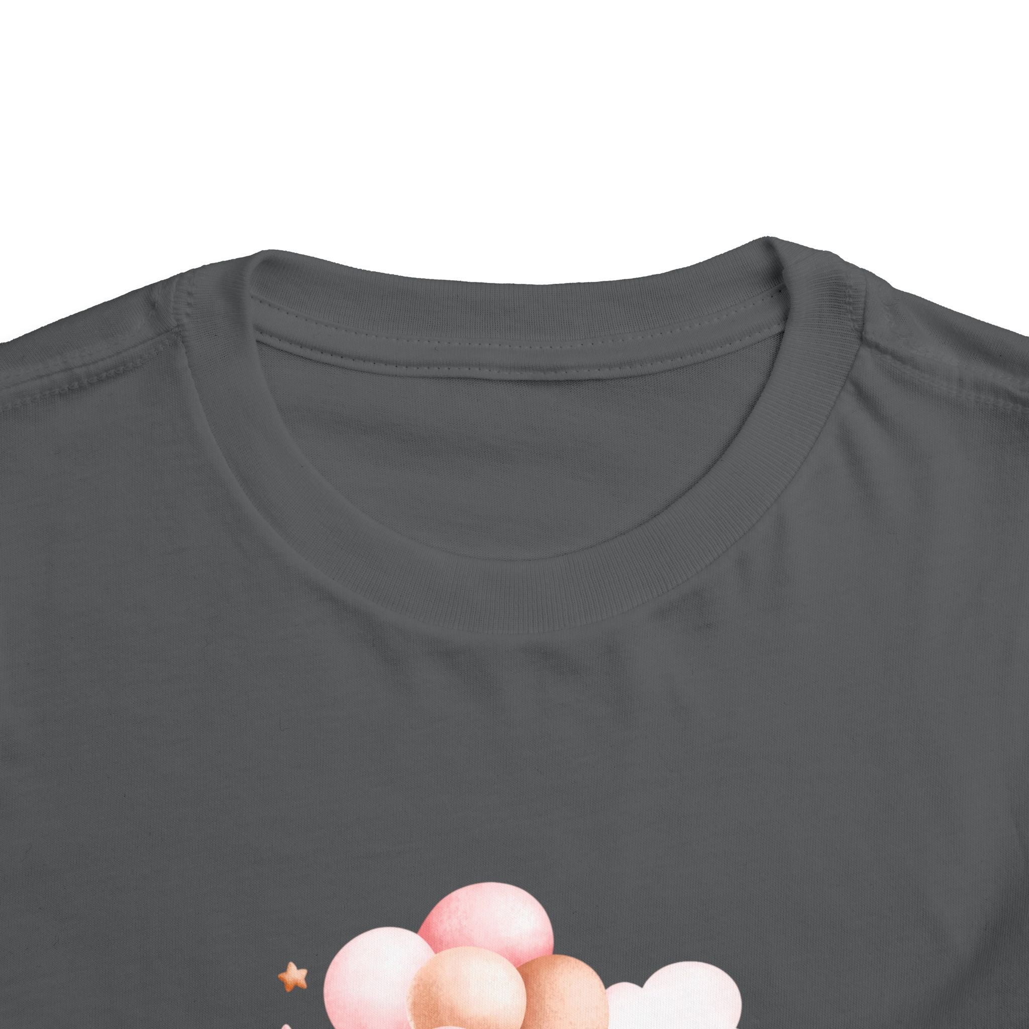 Toddler Tee — Cute Teddy with Balloons “Stop Hate and Racism”