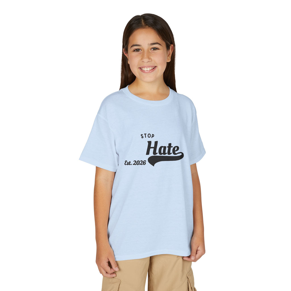 Youth T-Shirt — "Stop Hate Est. 2020" Graphic Tee