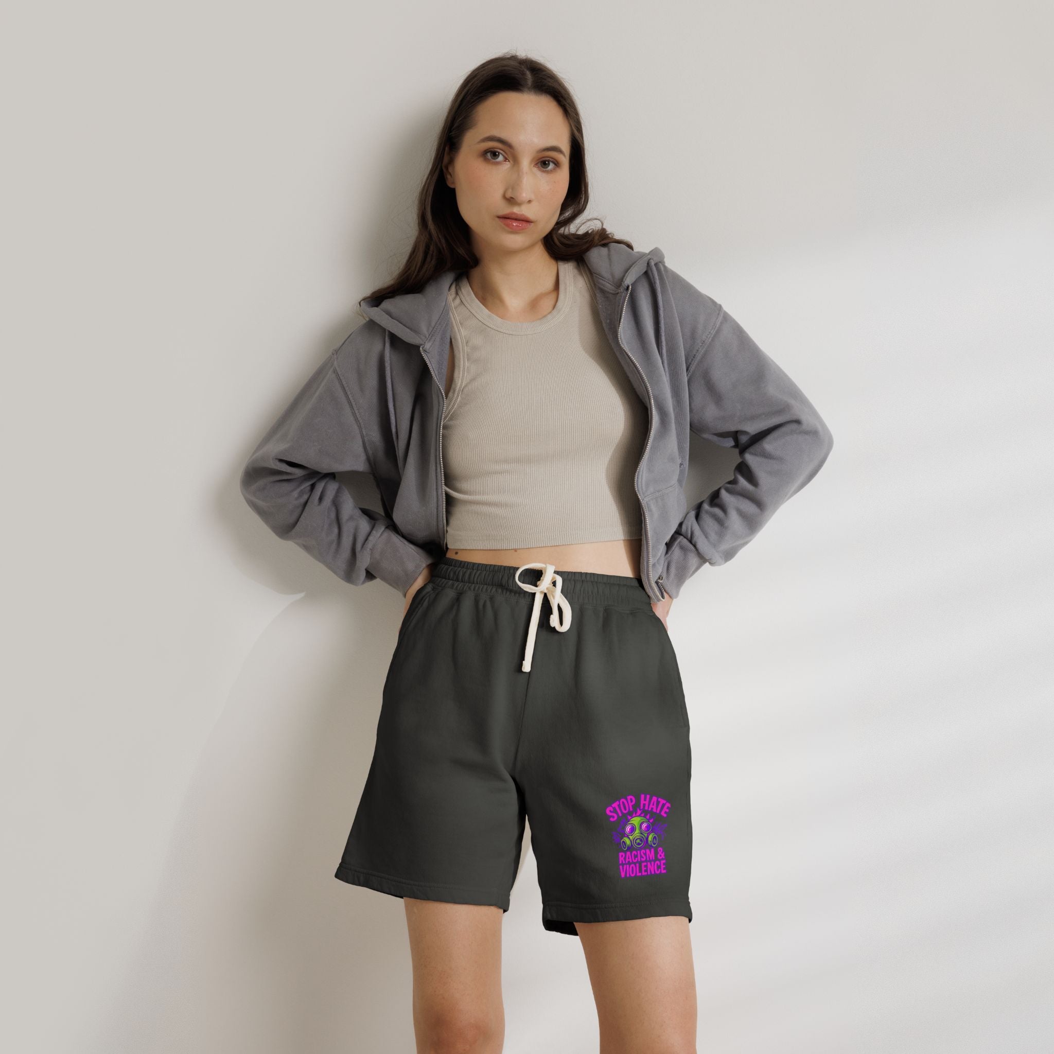 Lightweight Fleece Sweat Shorts — "Step Back Into Your Era" Retro Graphic