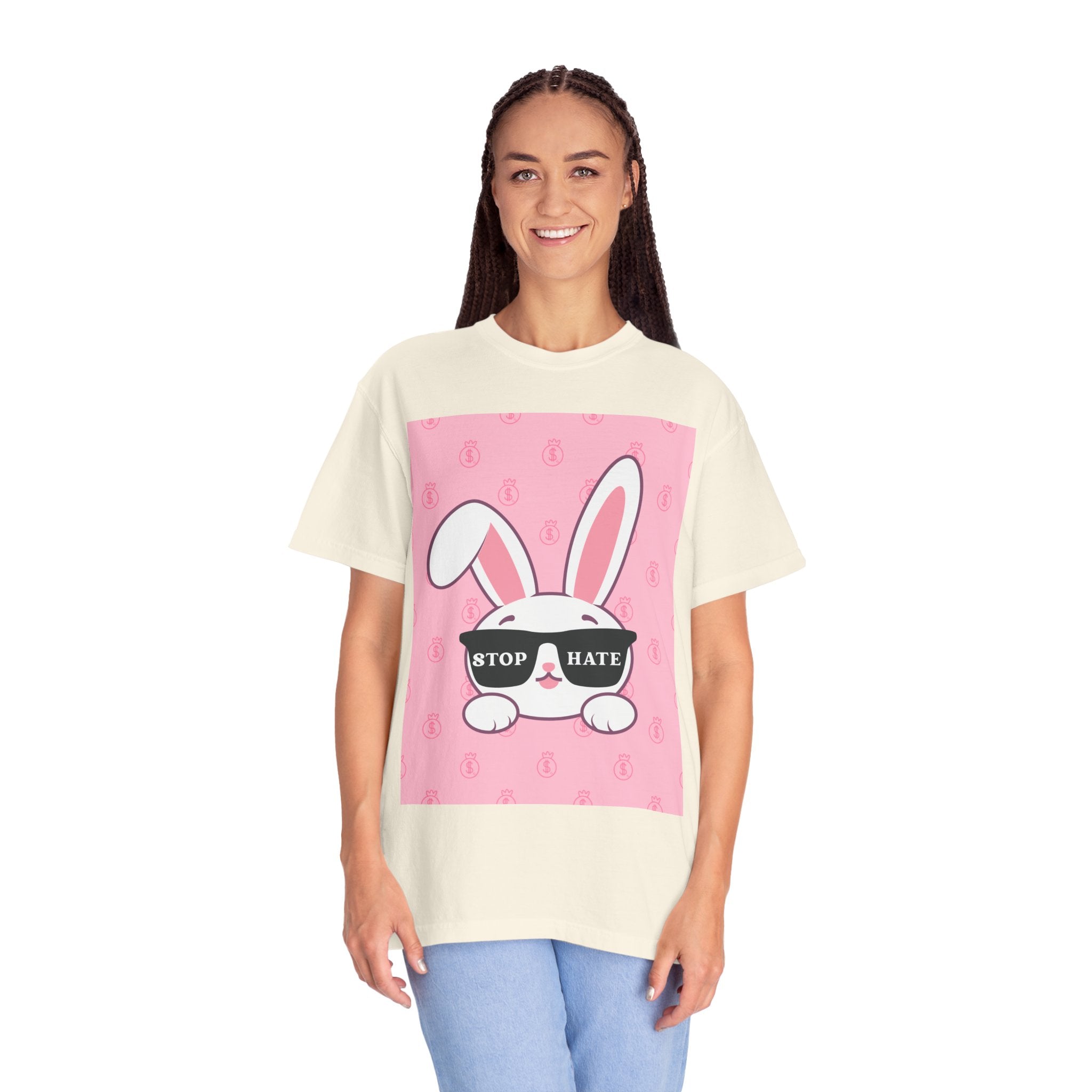 Bunny 'STOP HATE' Graphic T-Shirt