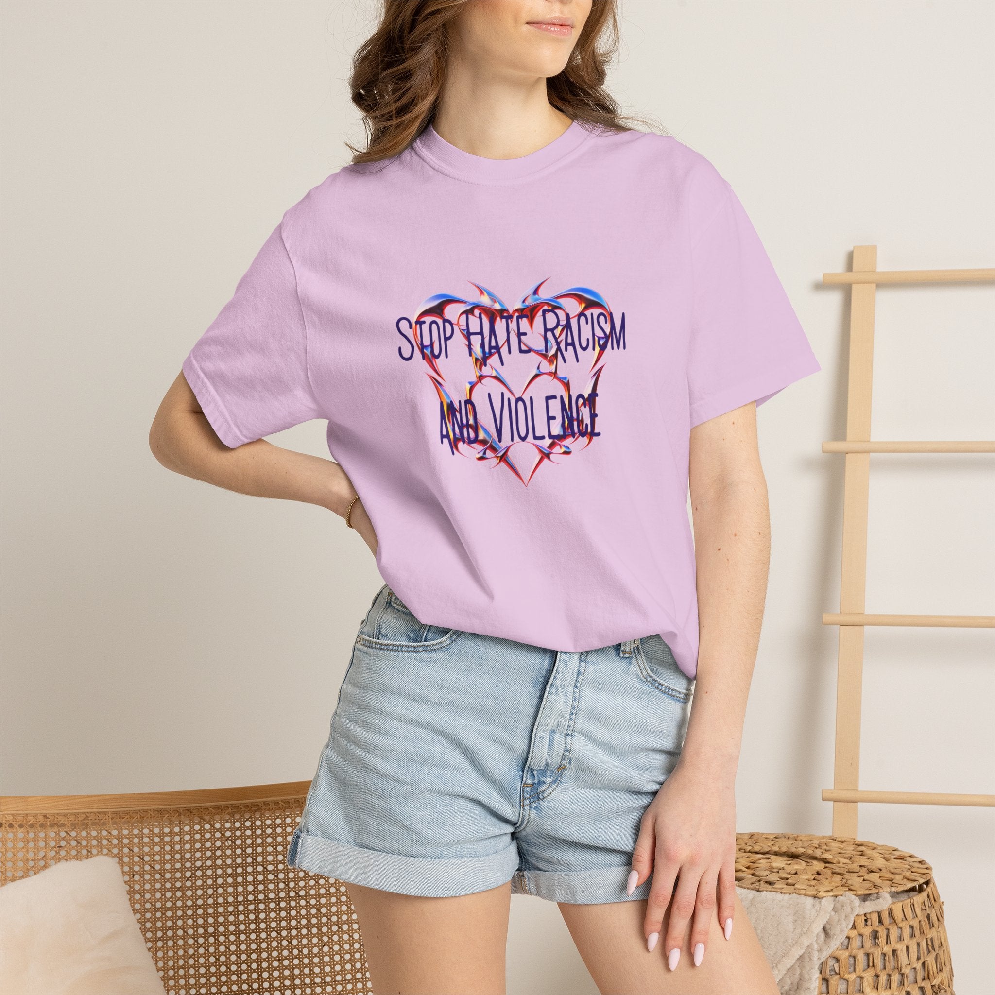 Stop the Racism and Violence Heart T-Shirt