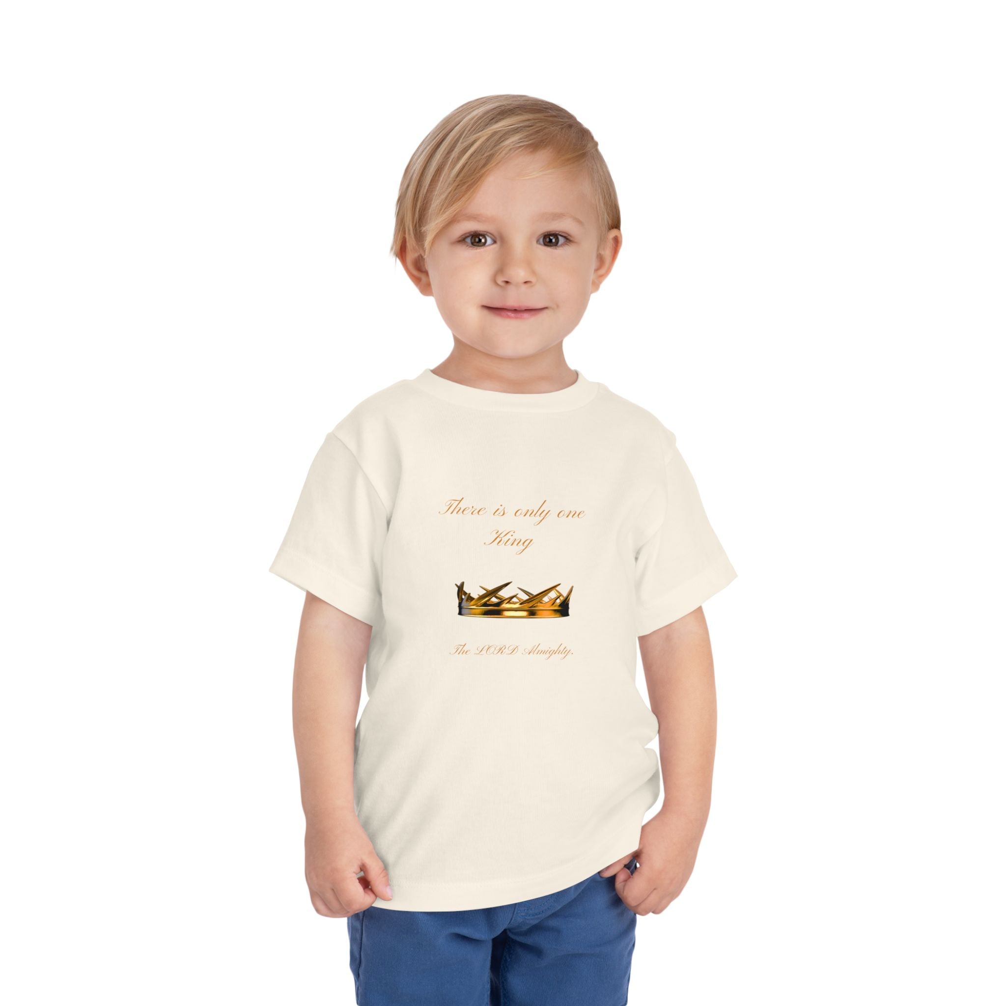 Toddler Tee - 'There is only one King' Crown Christian Baby Shirt