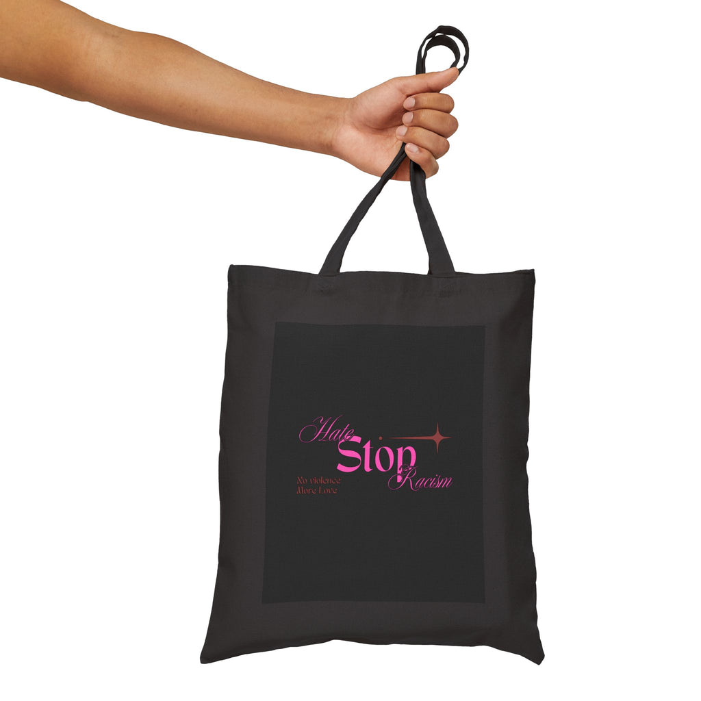 Stop Wonder Tote Bag – Pink Script Canvas Shopping Tote