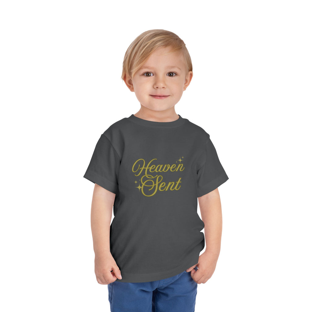 Heaven Sent Toddler Tee — Gold Script Baby Shirt