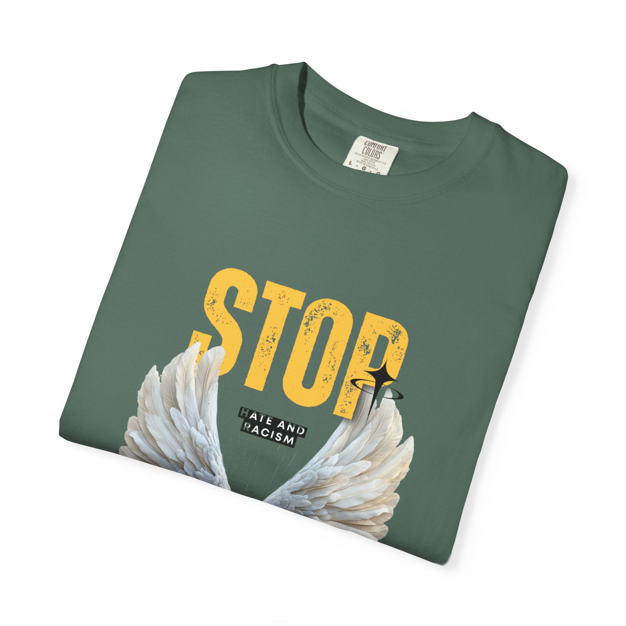 Angel Wings "STOP" Graphic T‑Shirt