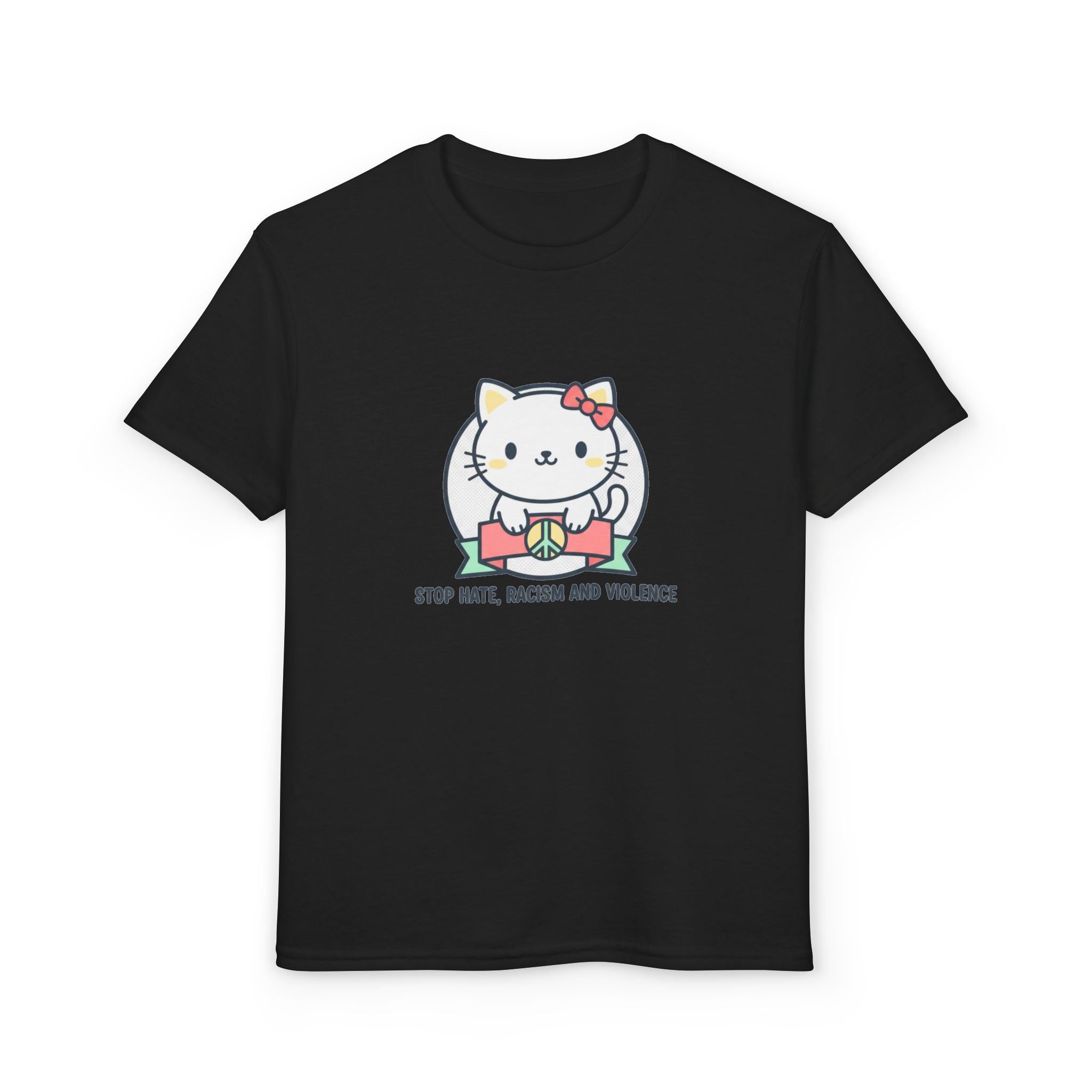 Youth Cat Graphic T-Shirt — HELLO KITTY STOP HATE