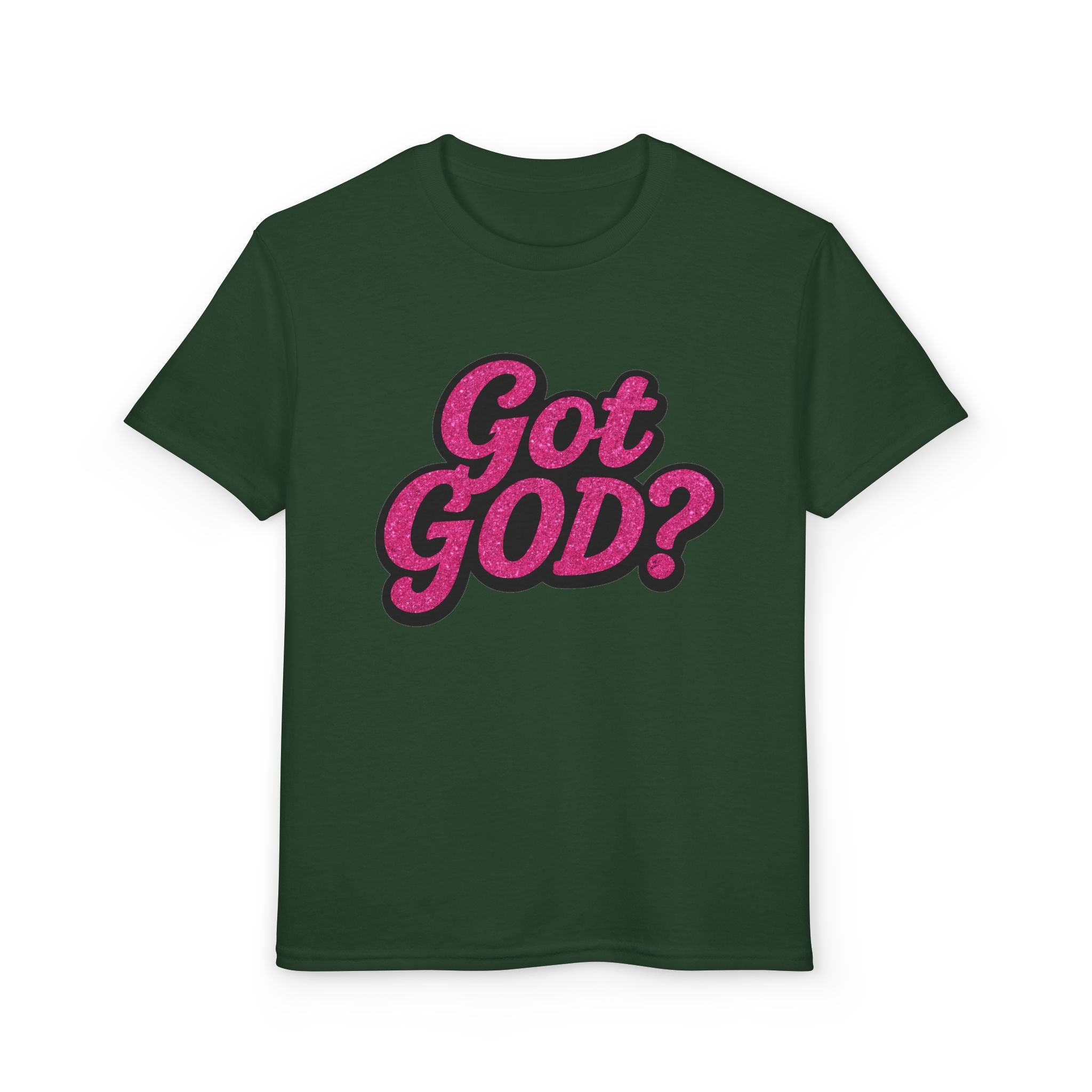Youth T-Shirt — "Got GOD?" Pink Retro Faith Graphic
