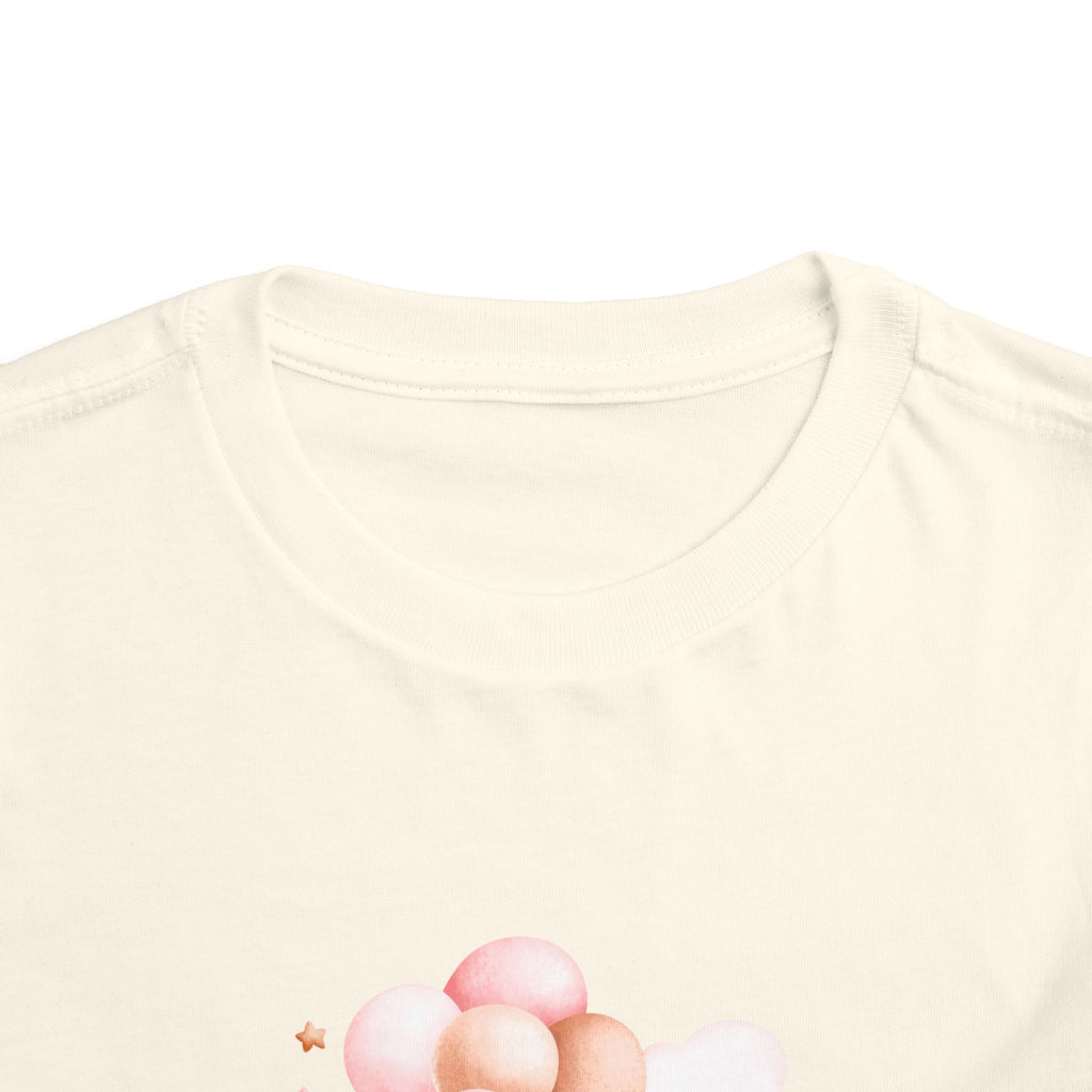 Toddler Tee — Cute Teddy with Balloons “Stop Hate and Racism”