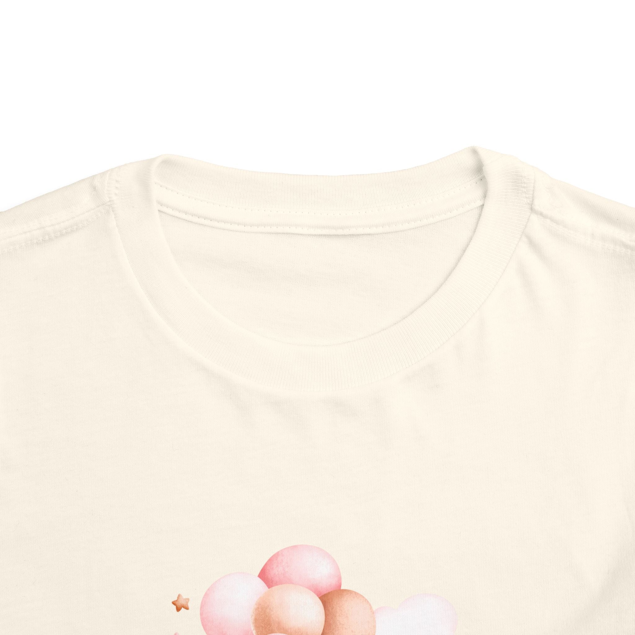 Toddler Tee — Cute Teddy with Balloons “Stop Hate and Racism”