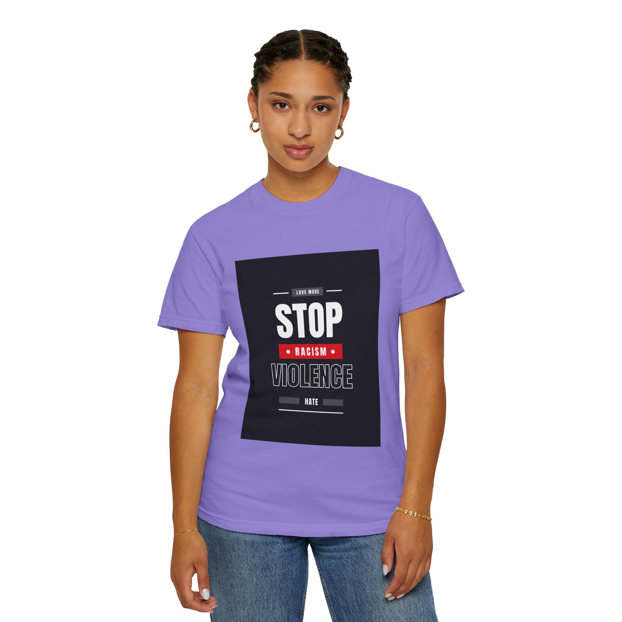Stop Racism Stop Violence T-Shirt — Anti-Racism Protest Tee