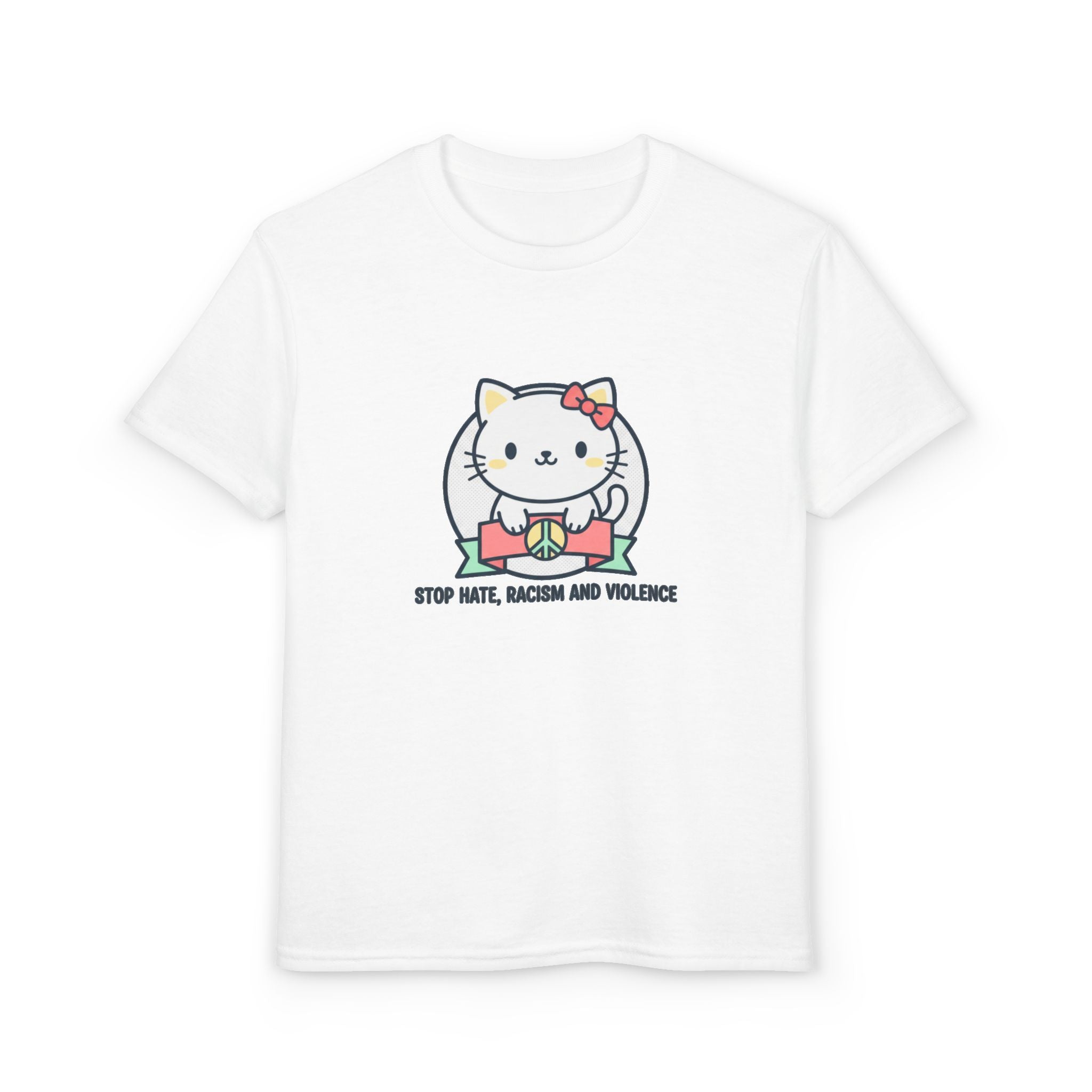 Youth Cat Graphic T-Shirt — HELLO KITTY STOP HATE