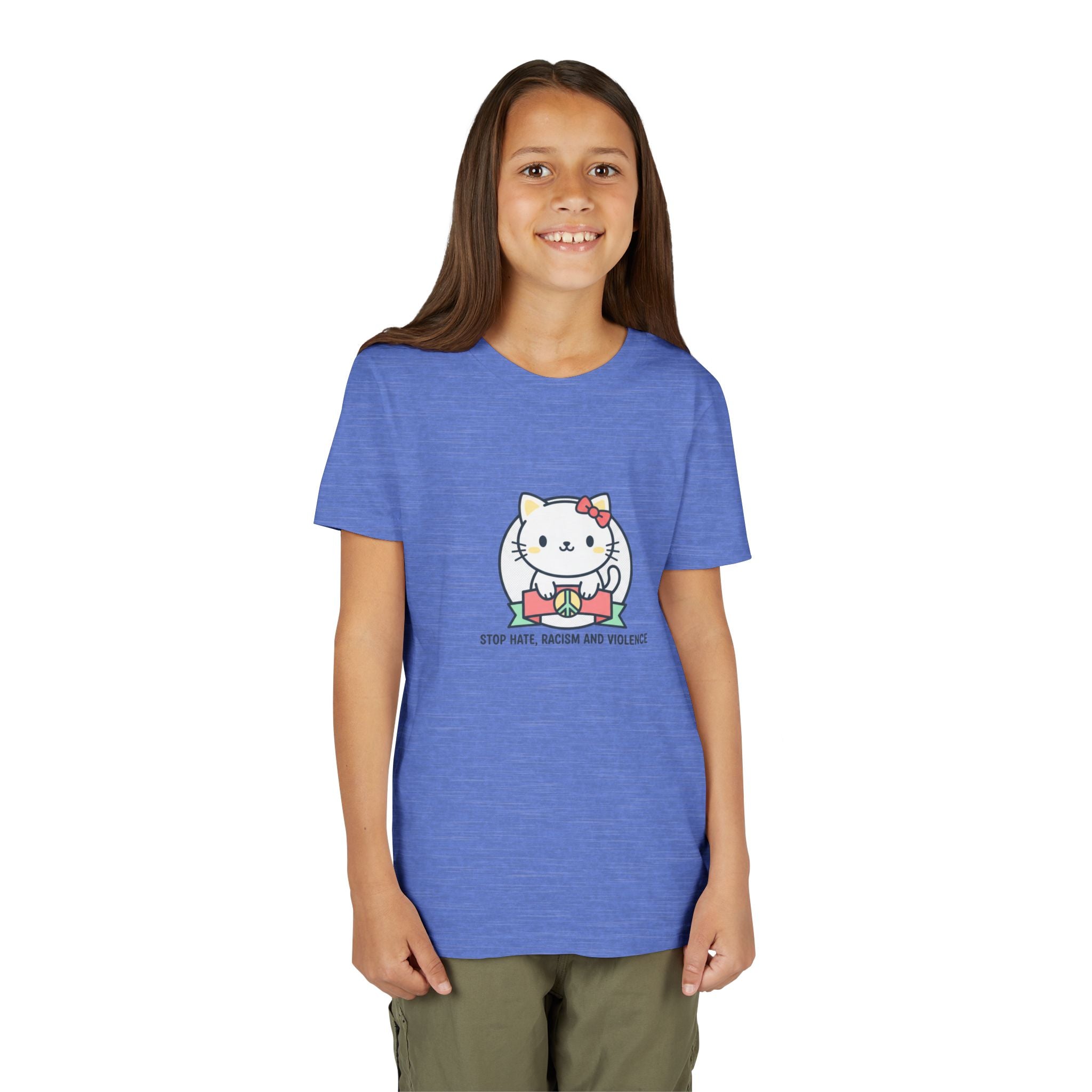 Youth Tee — HELLO KITTY STOP HATE RACISM VIOLENCE