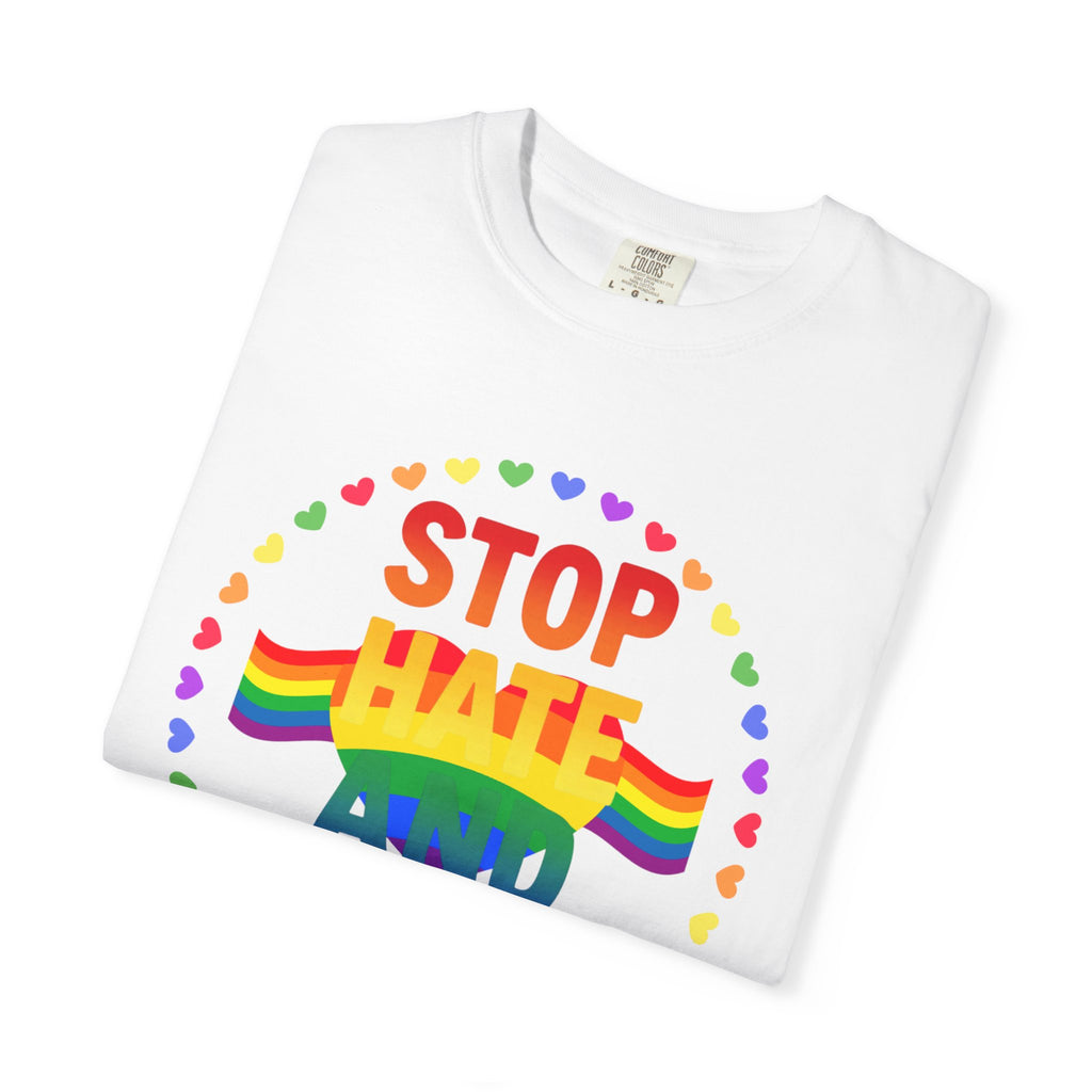 Stop Hate and Racism Rainbow T-Shirt